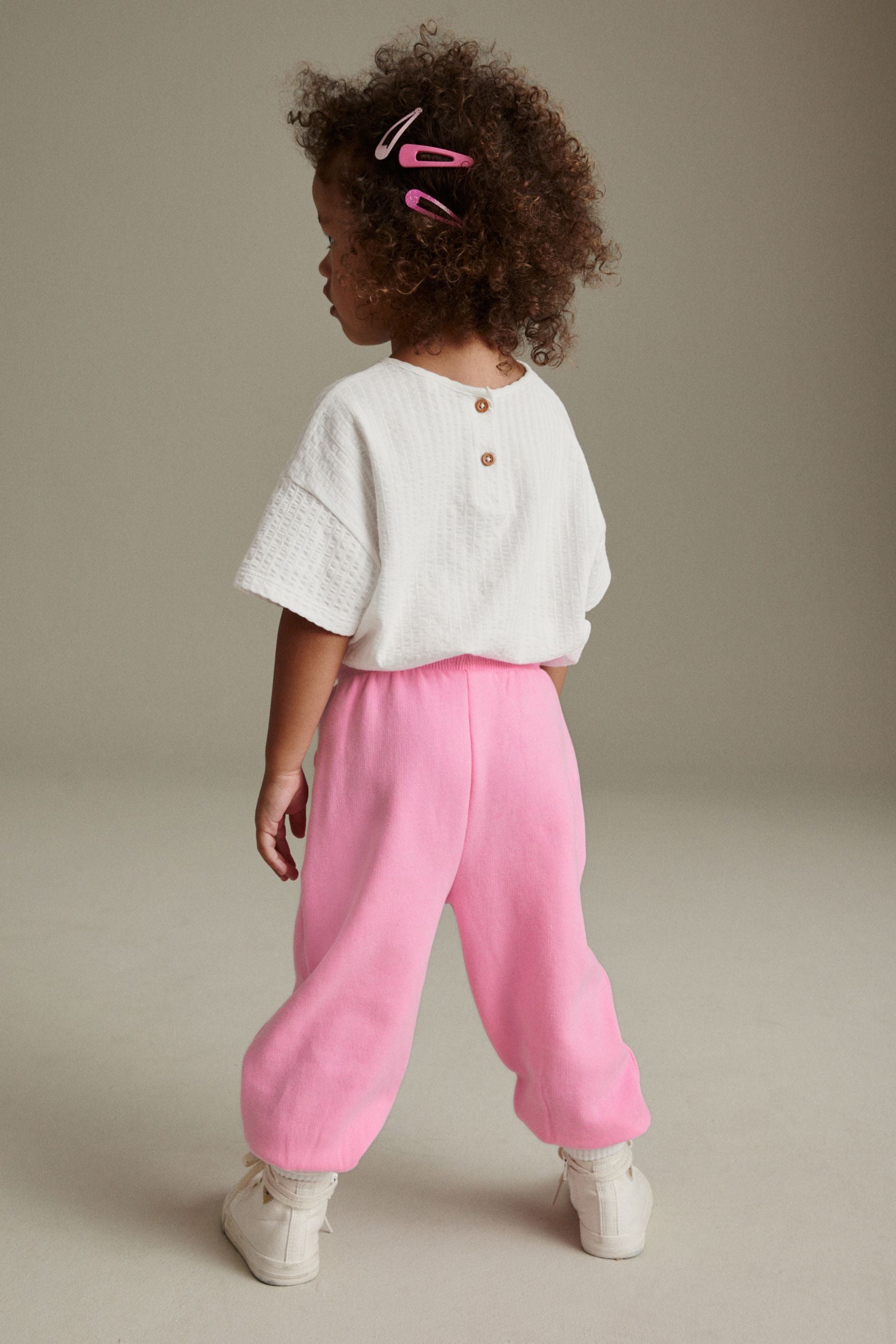 Fluro Pink Plain Joggers (3mths-7yrs)