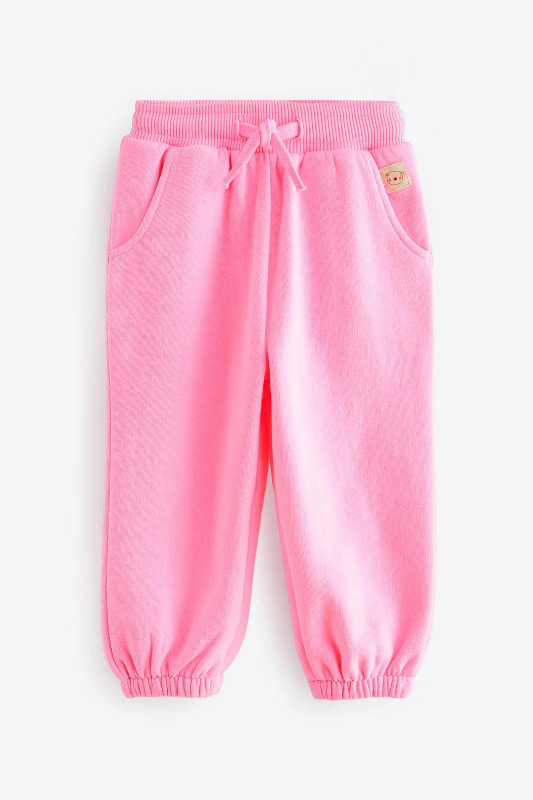 Fluro Pink Plain Joggers (3mths-7yrs)