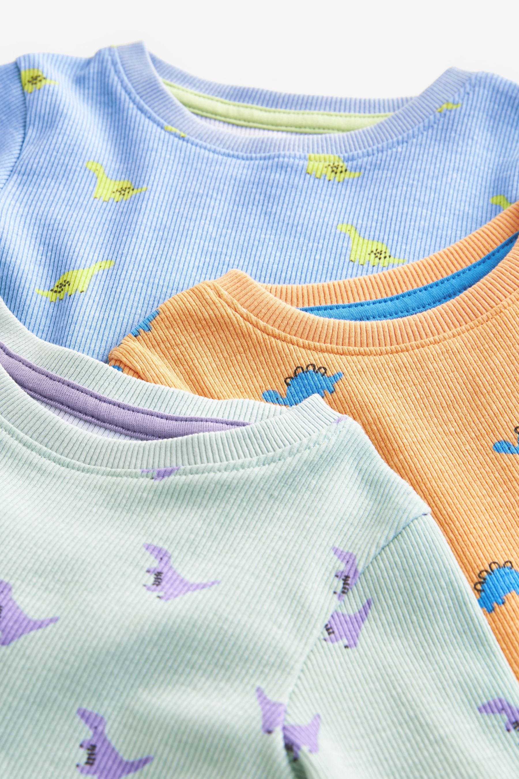 Bright Dinosaurs 3 Pack Long Sleeve Pyjamas Set (9mths-8yrs)