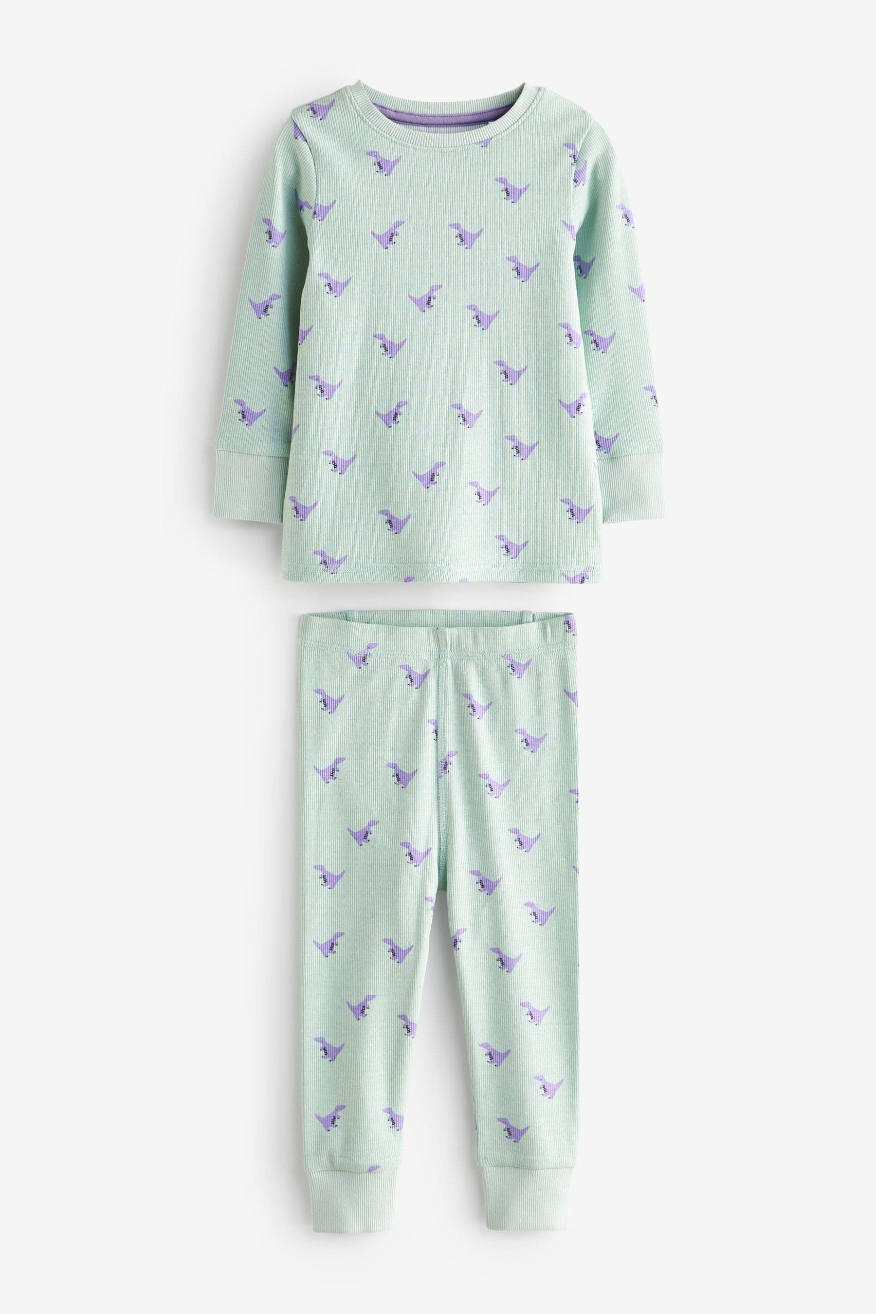 Bright Dinosaurs Long Sleeve 3 Pack Pyjamas Set (9mths-8yrs)