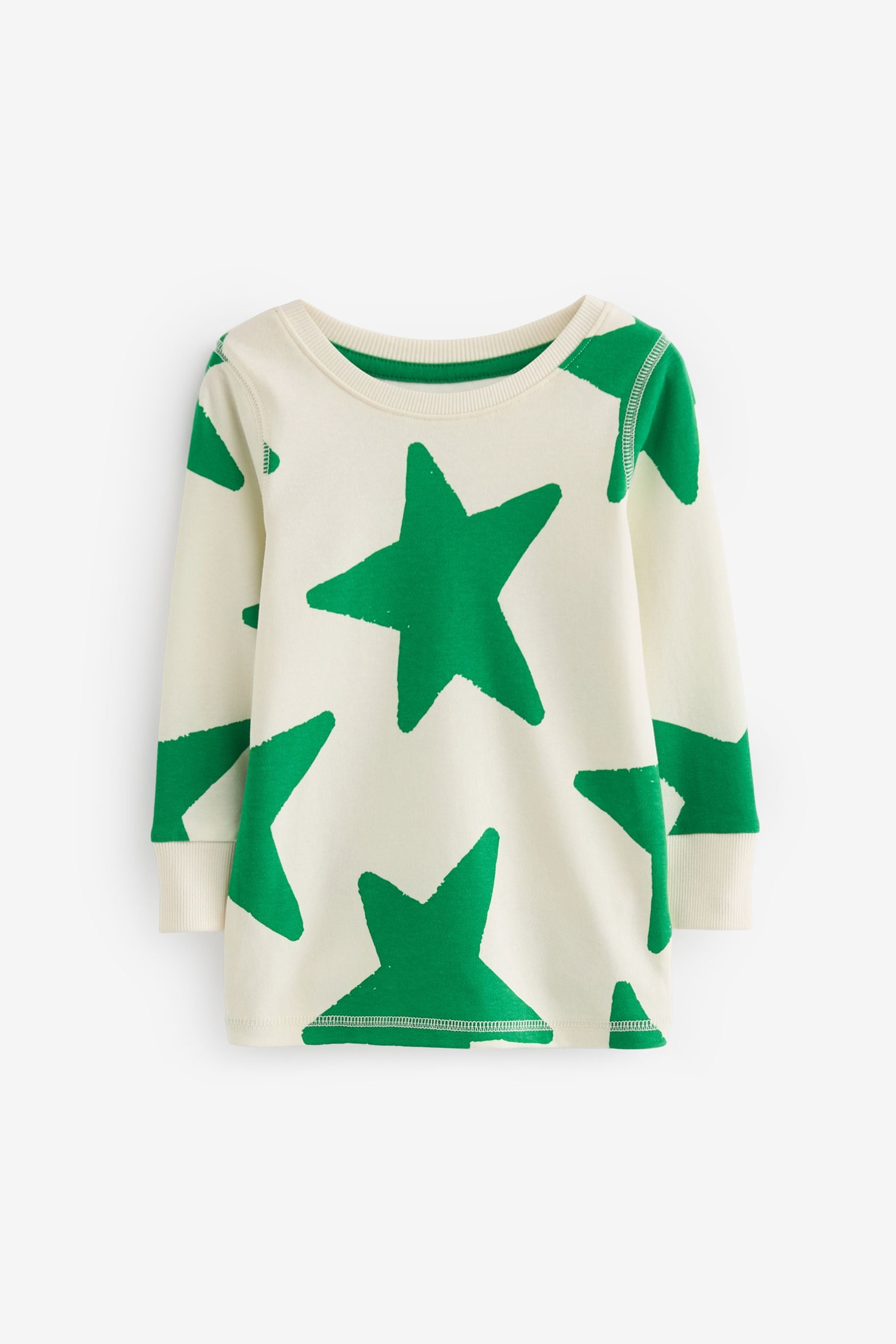 Red/Blue/Green Stars Snuggle 100% Cotton Pyjamas 3 Pack (9mths-12yrs)