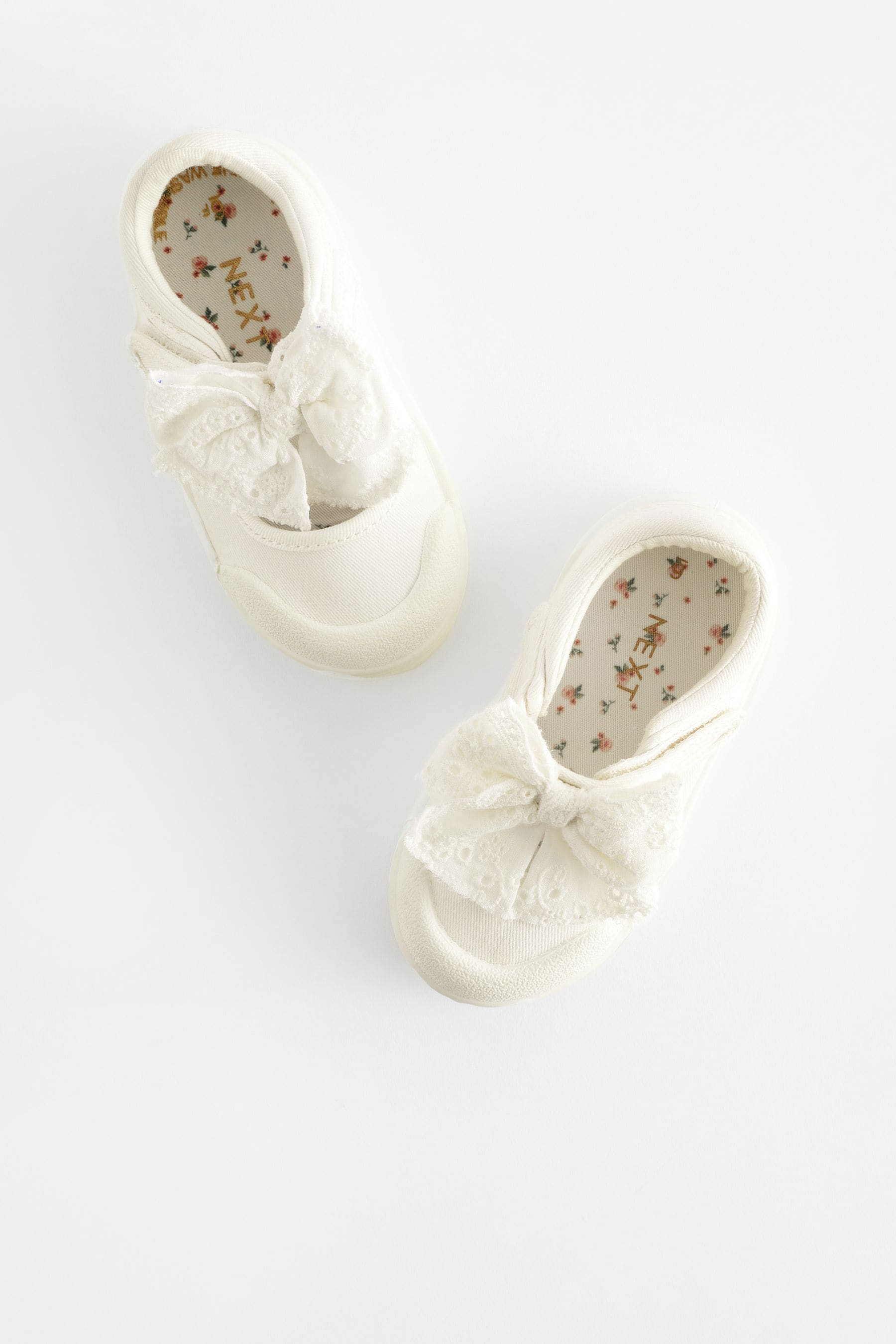 White Machine Washable Mary Jane Shoes