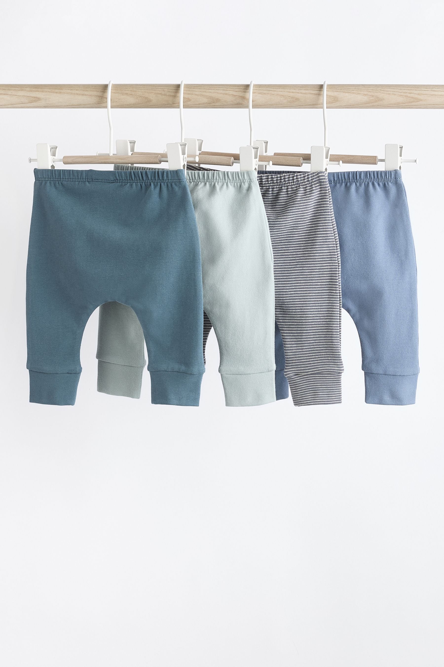 Teal Blue Baby Leggings 4 Pack