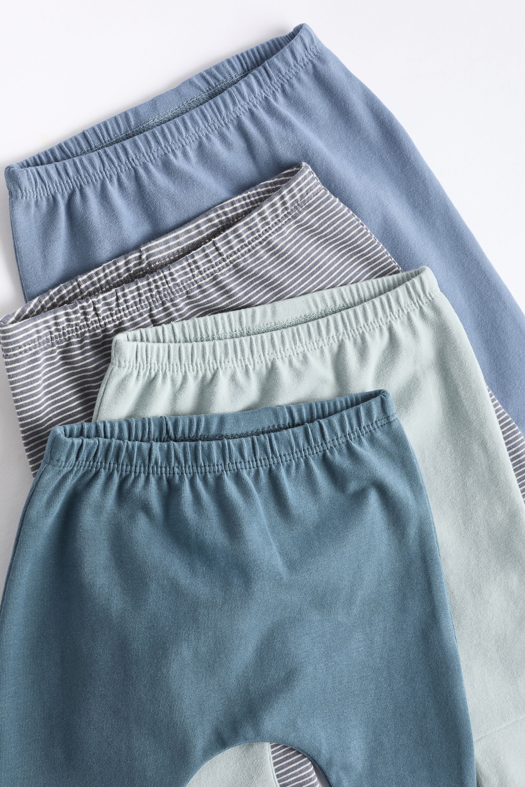 Teal Blue Baby Leggings 4 Pack