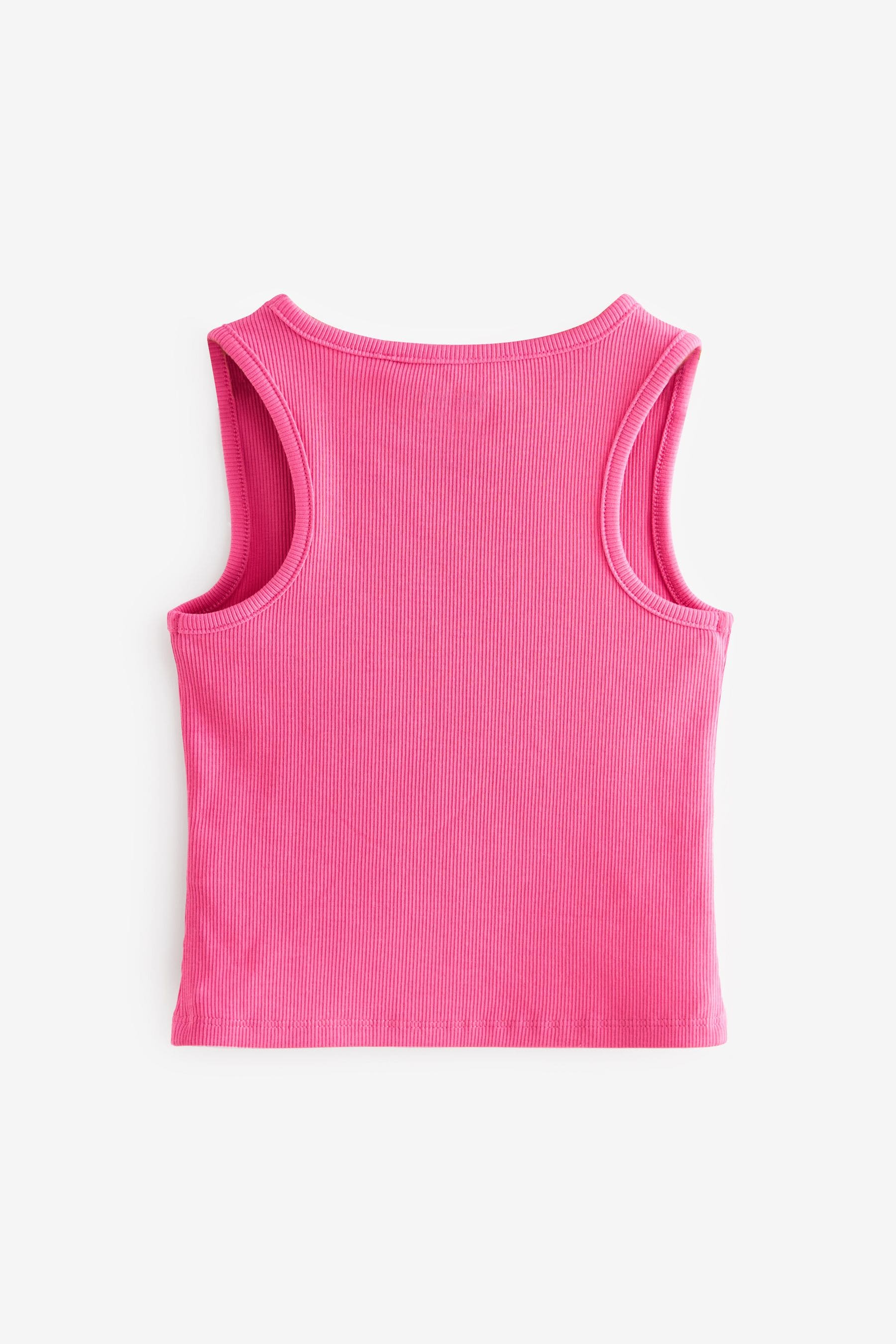 Pink Boxy Rib Vest (3-16yrs)