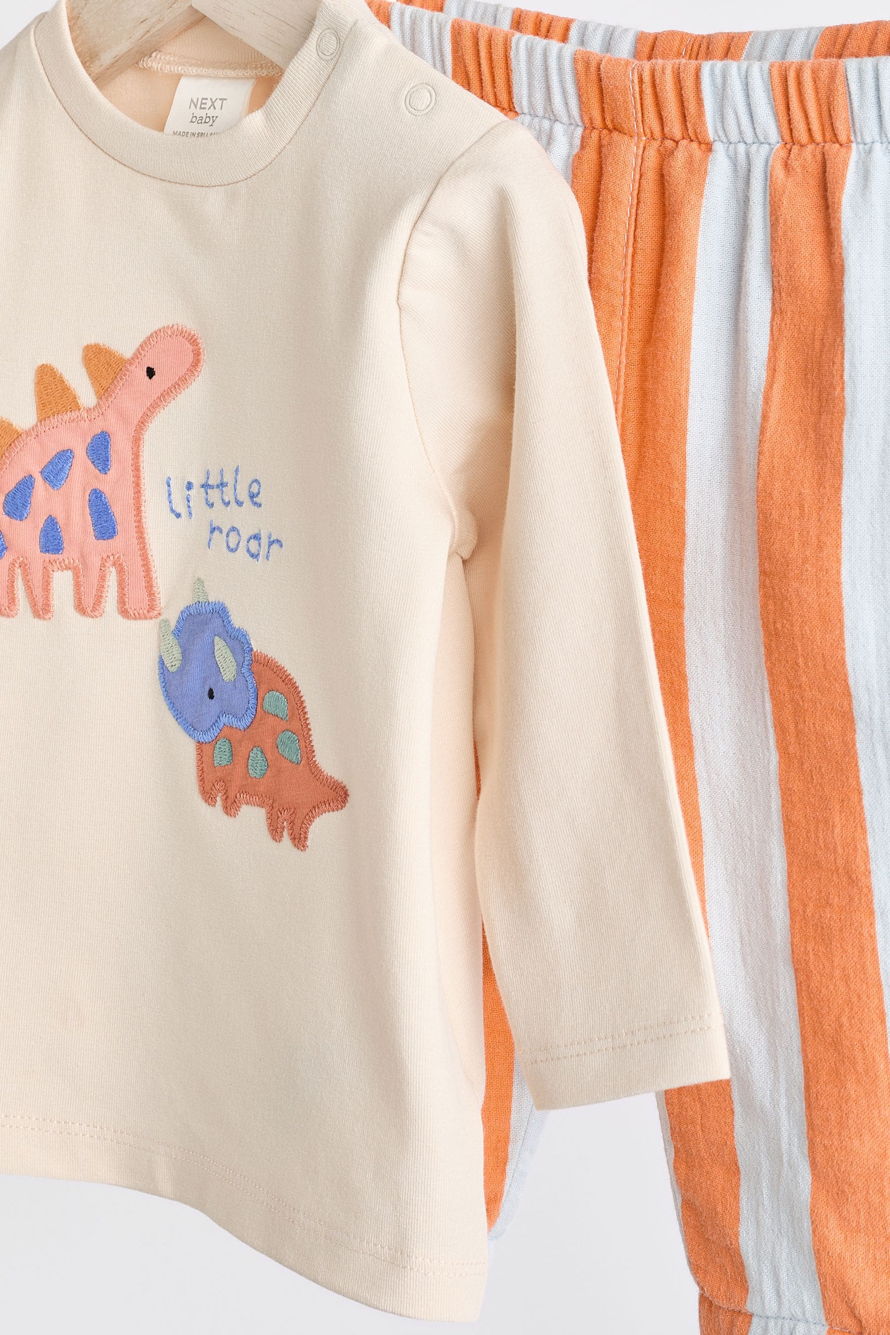 Bright Dino Baby Top And Leggings Set