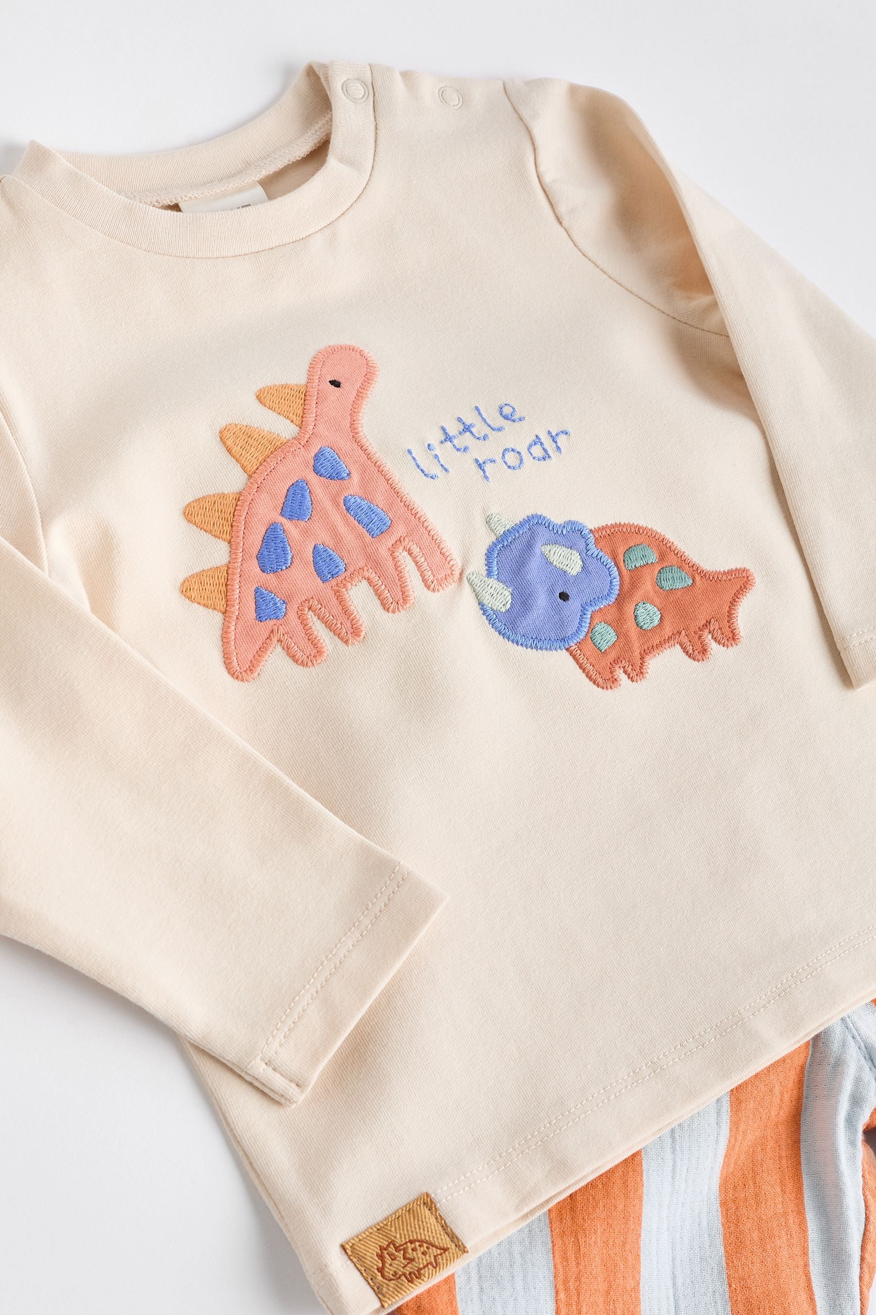 Bright Dino Baby Top And Leggings Set