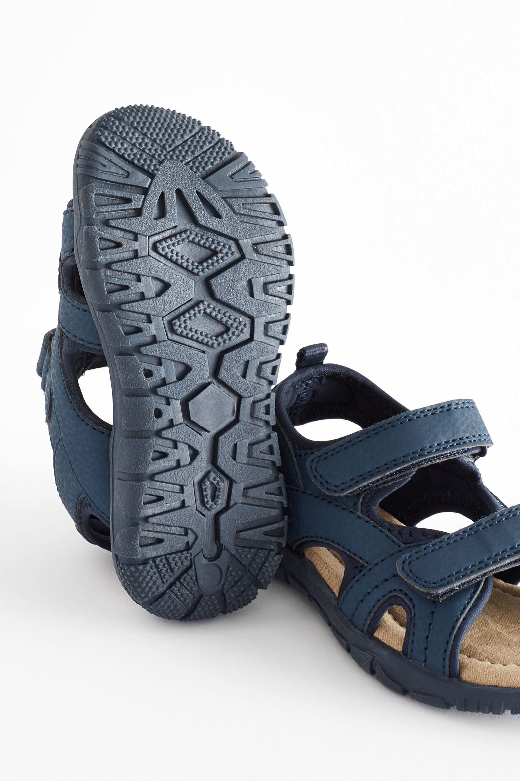 Navy Touch Fastening Trekker Sandals