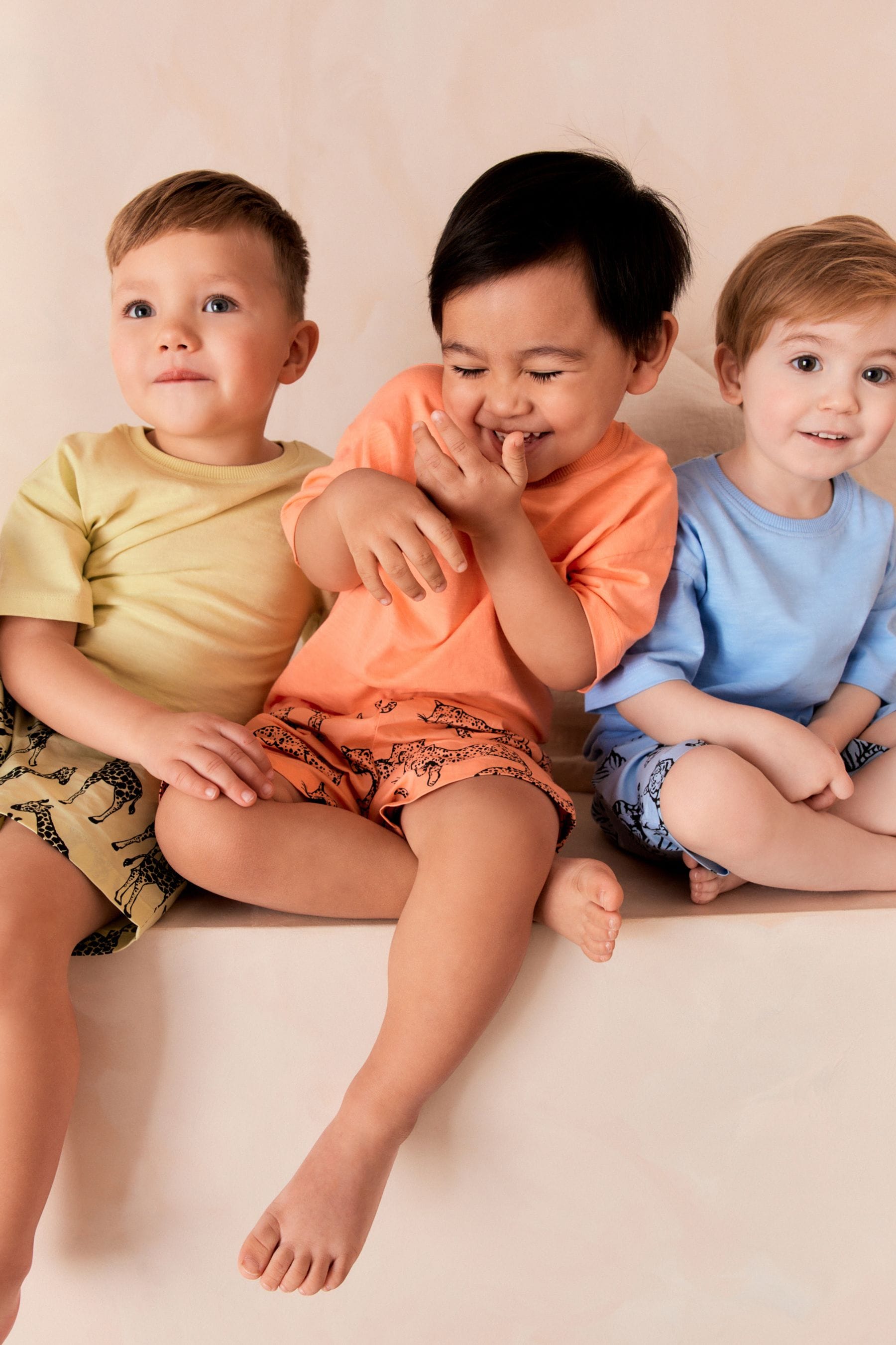 Multi Bright Dino Short Woven Bottoms Pyjamas 3 Pack (9mths-12yrs)