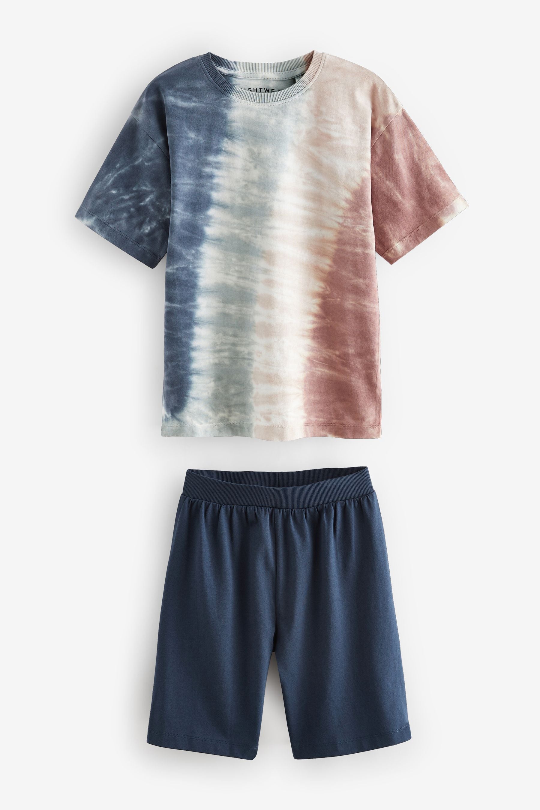 Blue/Neutral Tie Dye Short Pyjamas 2 Pack (6-16yrs)