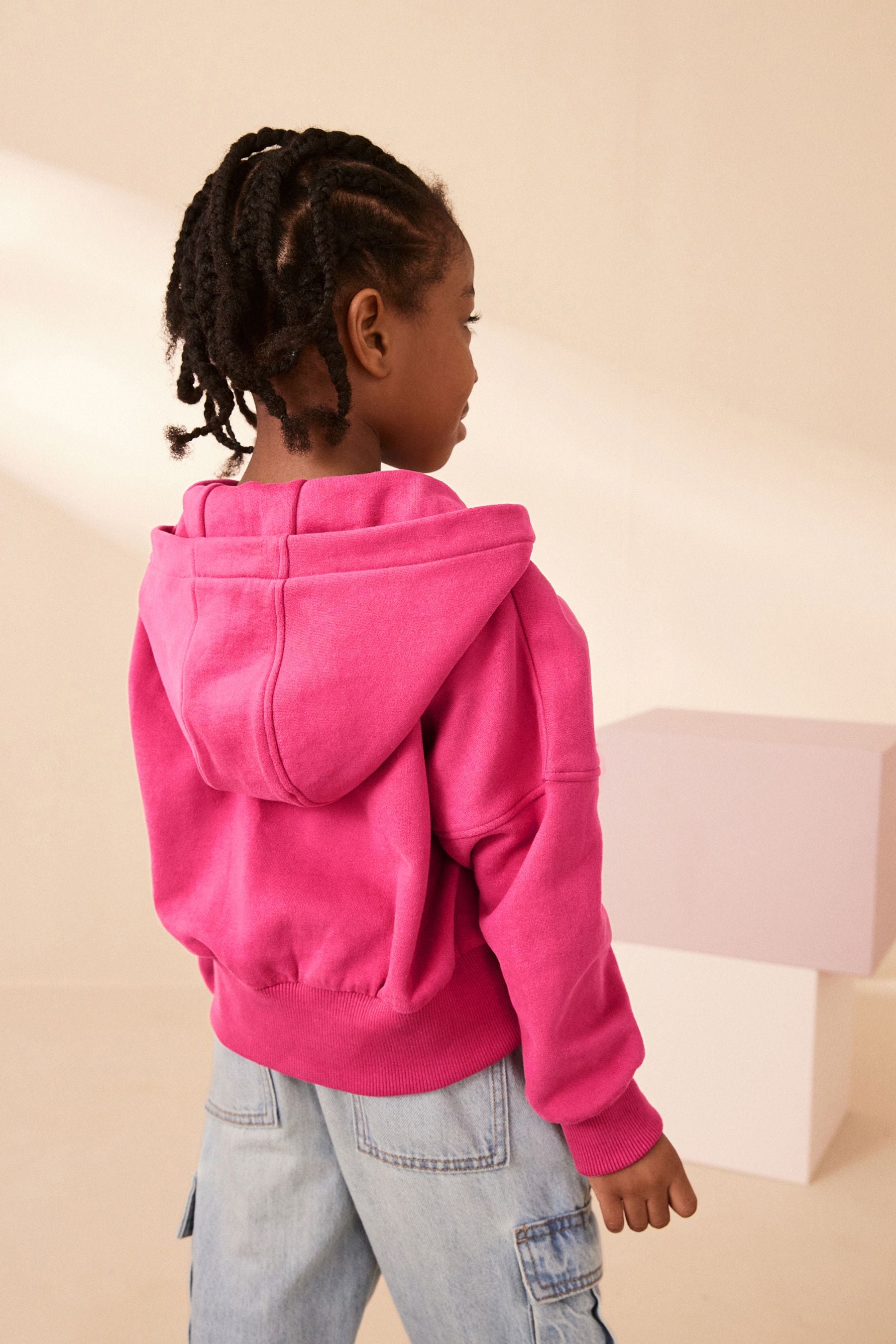 Pink Zip Through Hoodie (3-16yrs)