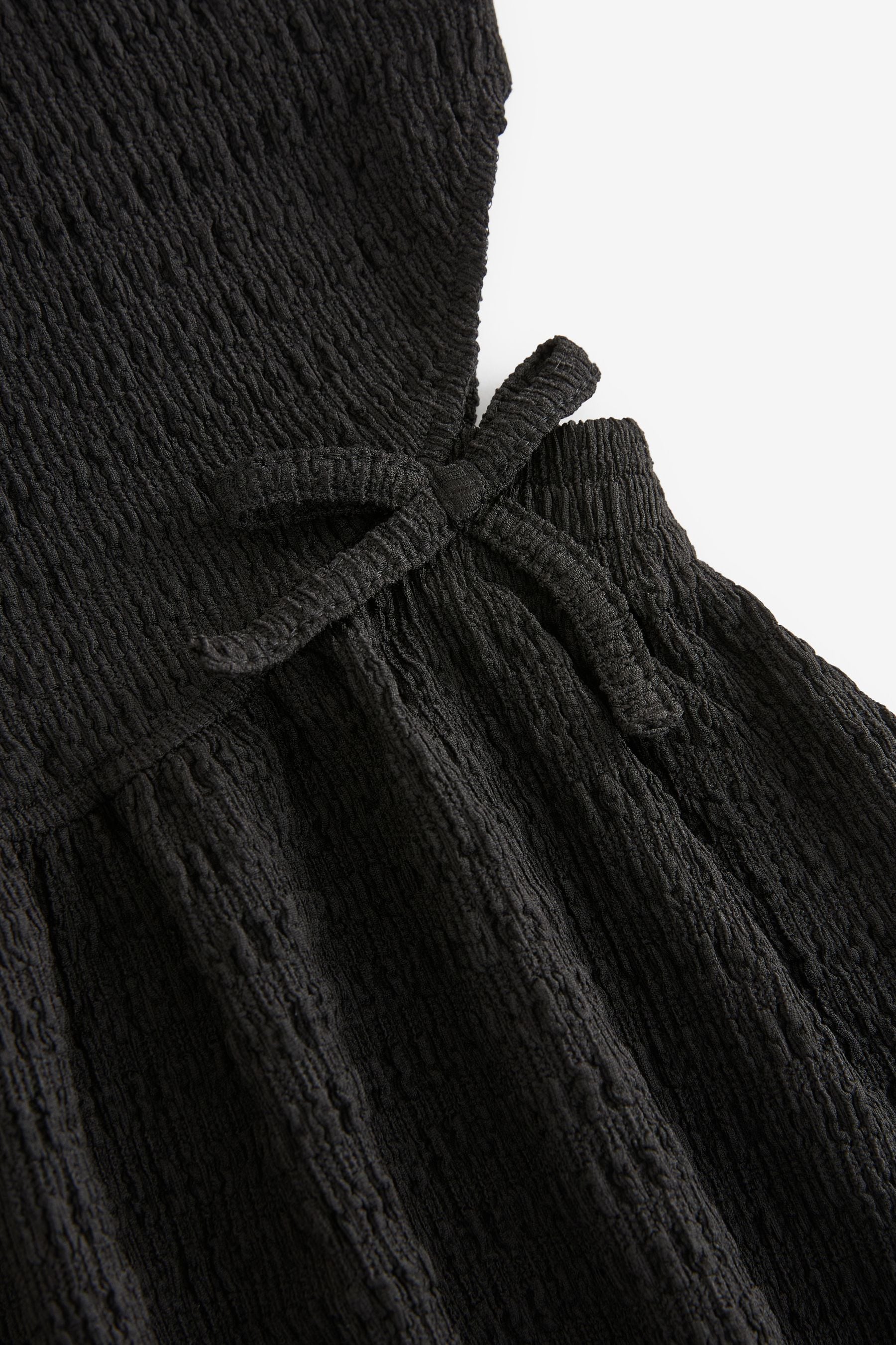 Black Textured Jersey Dress (3-16yrs)