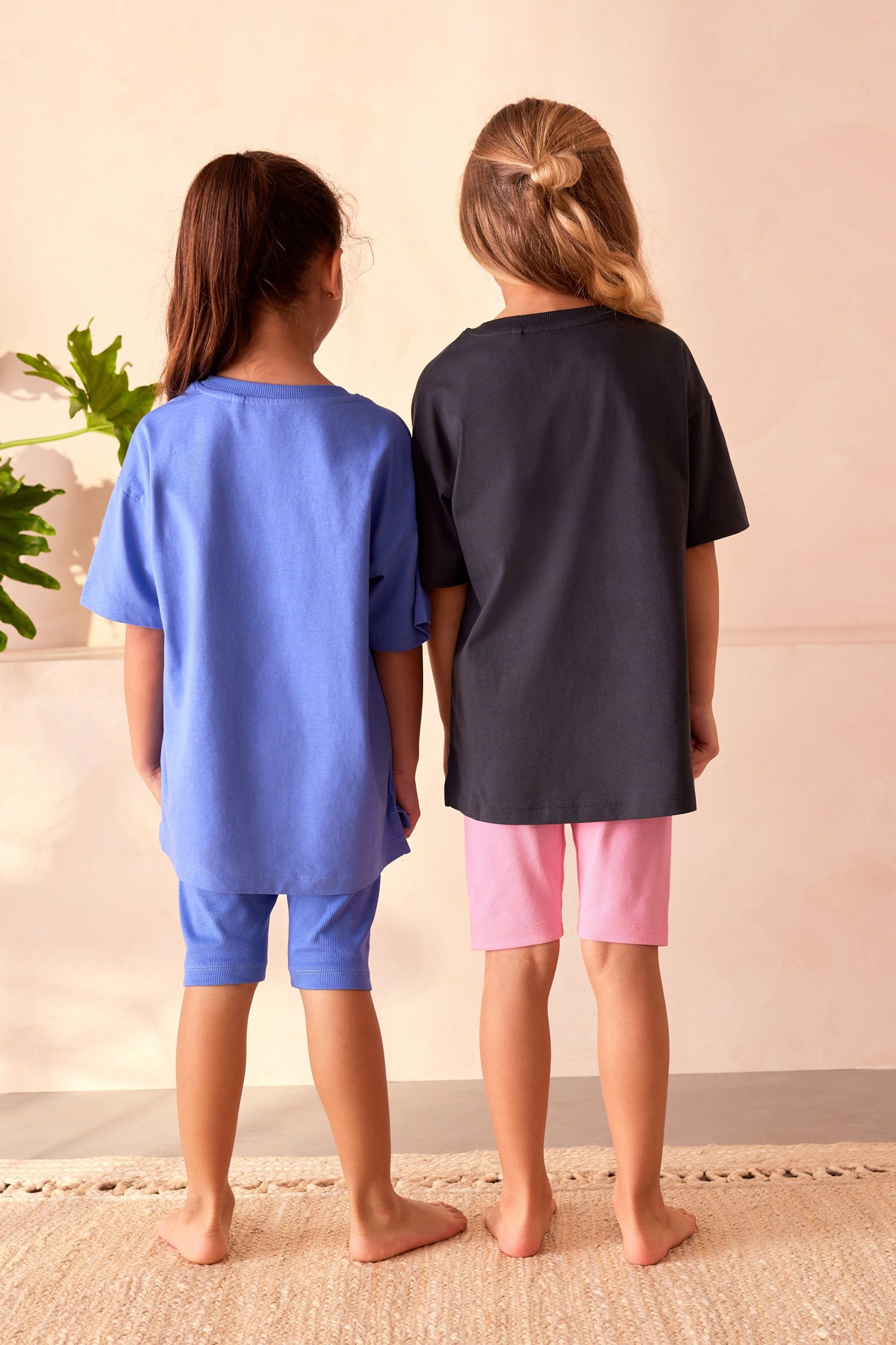 Blue/Pink Short Pyjamas 2 Pack (9mths-16yrs)