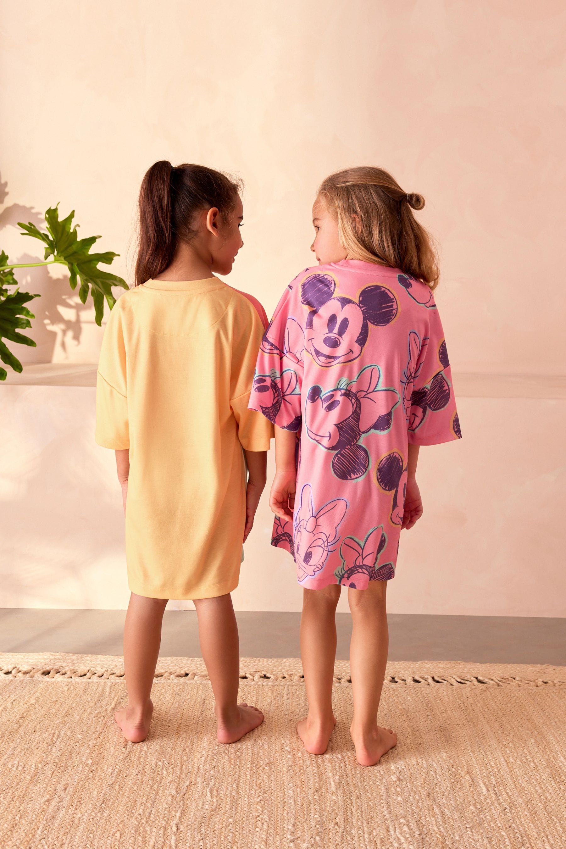 Pink/Orange Minnie Mouse License Nightie 2 Pack (2-14yrs)