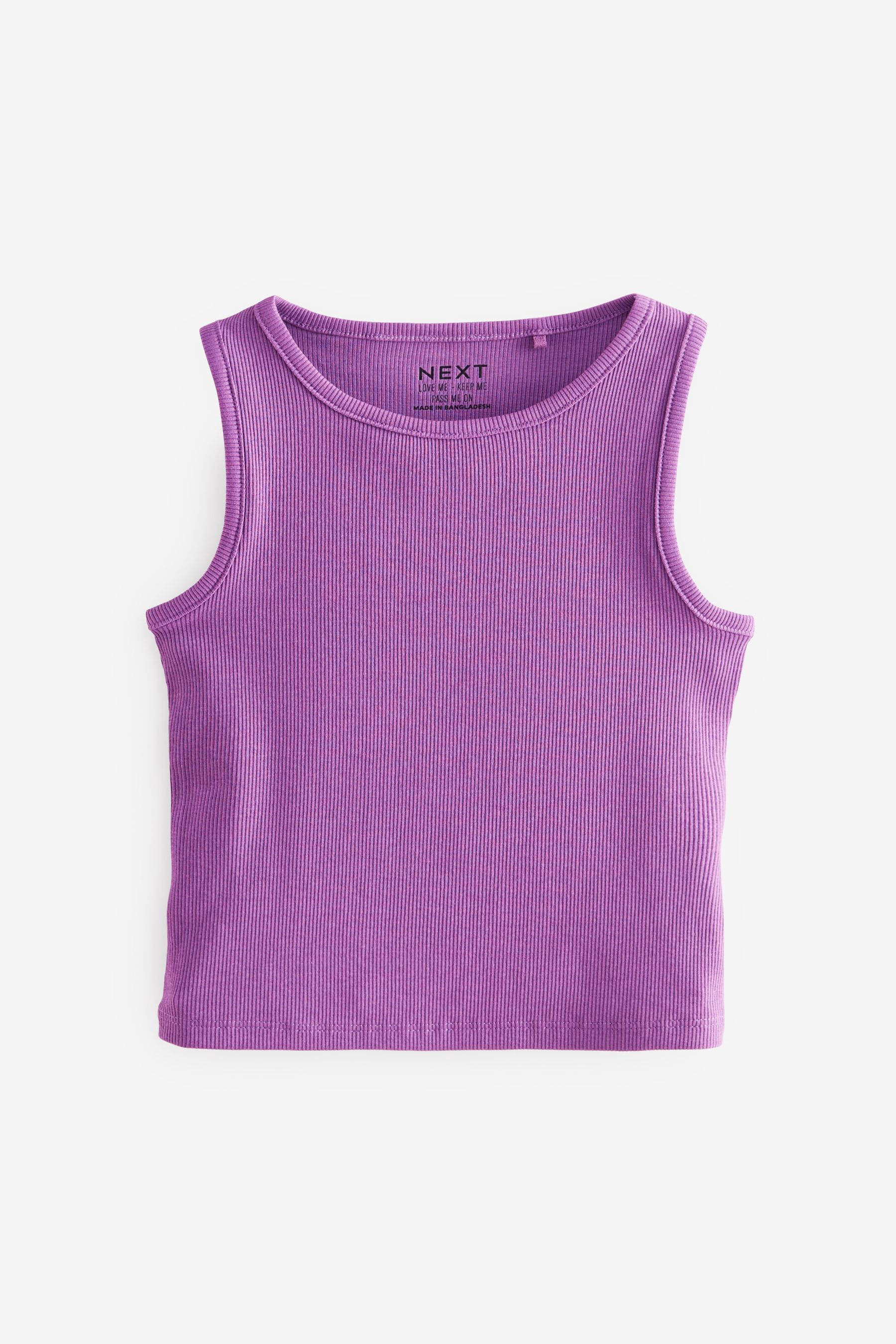 Purple Boxy Rib Vest (3-16yrs)