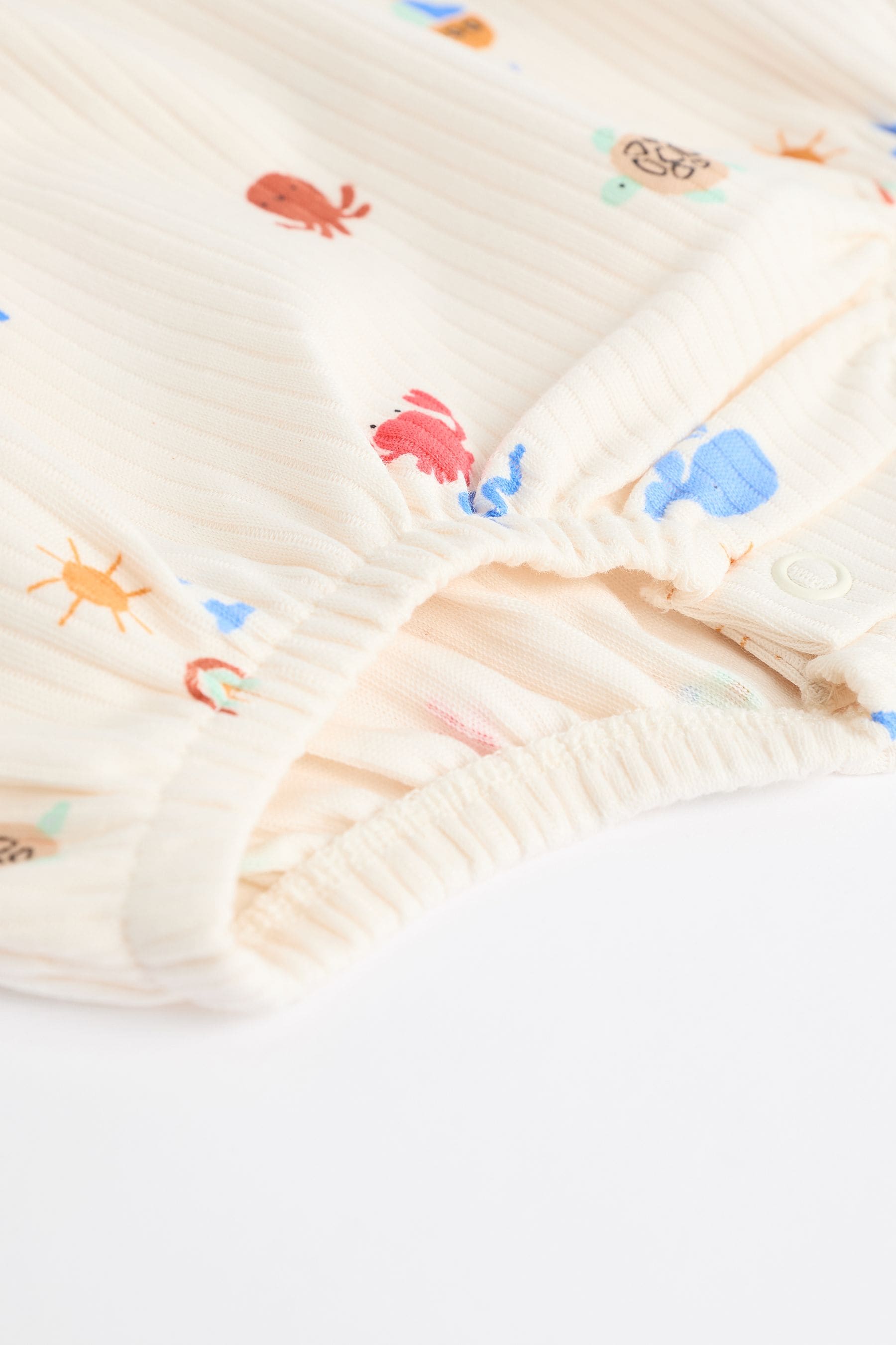 Multi Sealife Baby Bloomer Jersey Rompers 4 Pack