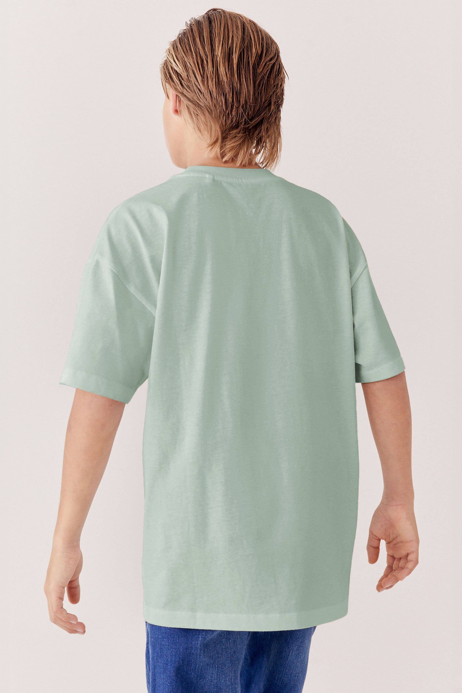 Green Mineral Oversized Fit Short Sleeve T-Shirt (3-16yrs)