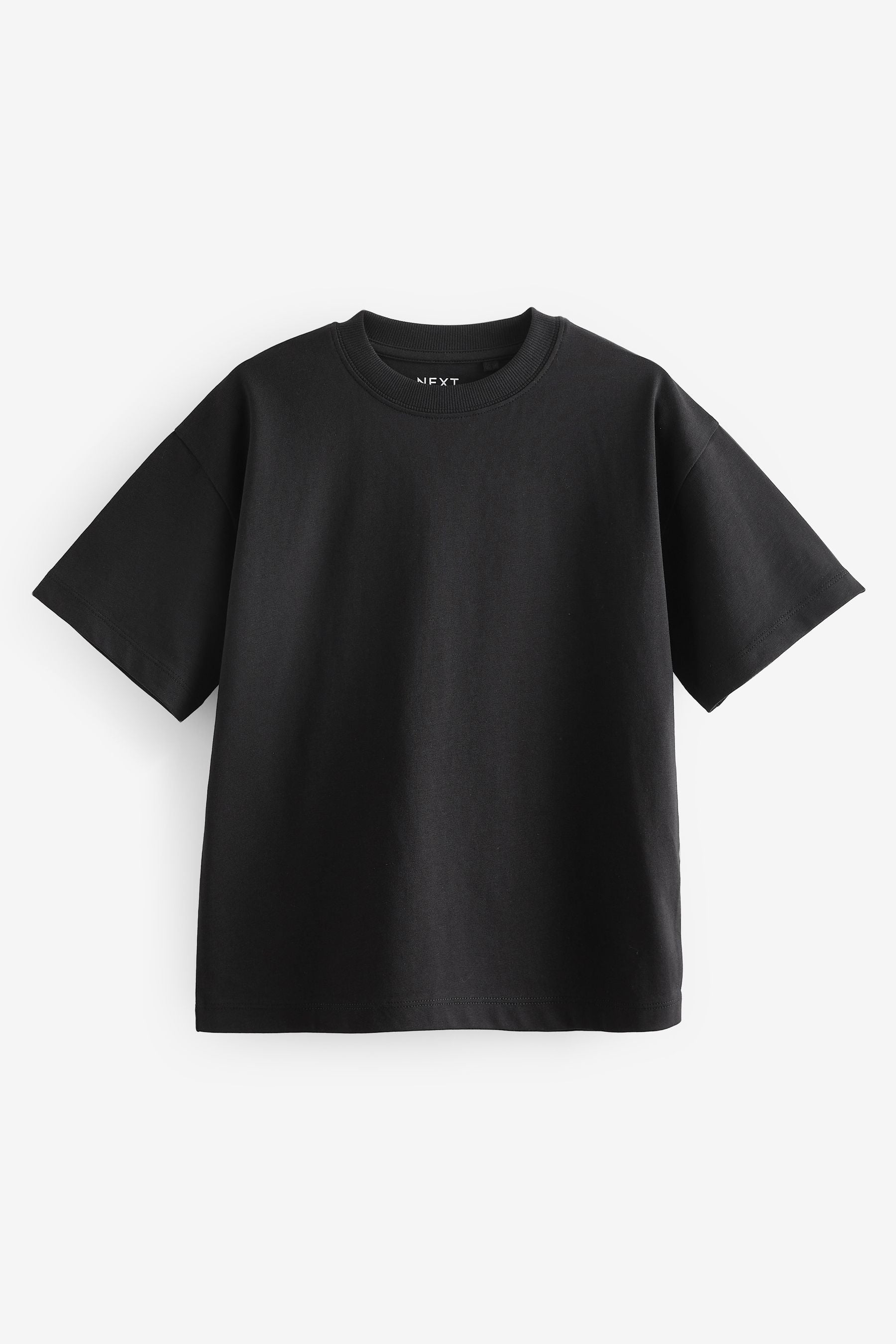 Black Oversized Fit Short Sleeve 100% Cotton T-Shirt (3-16yrs)