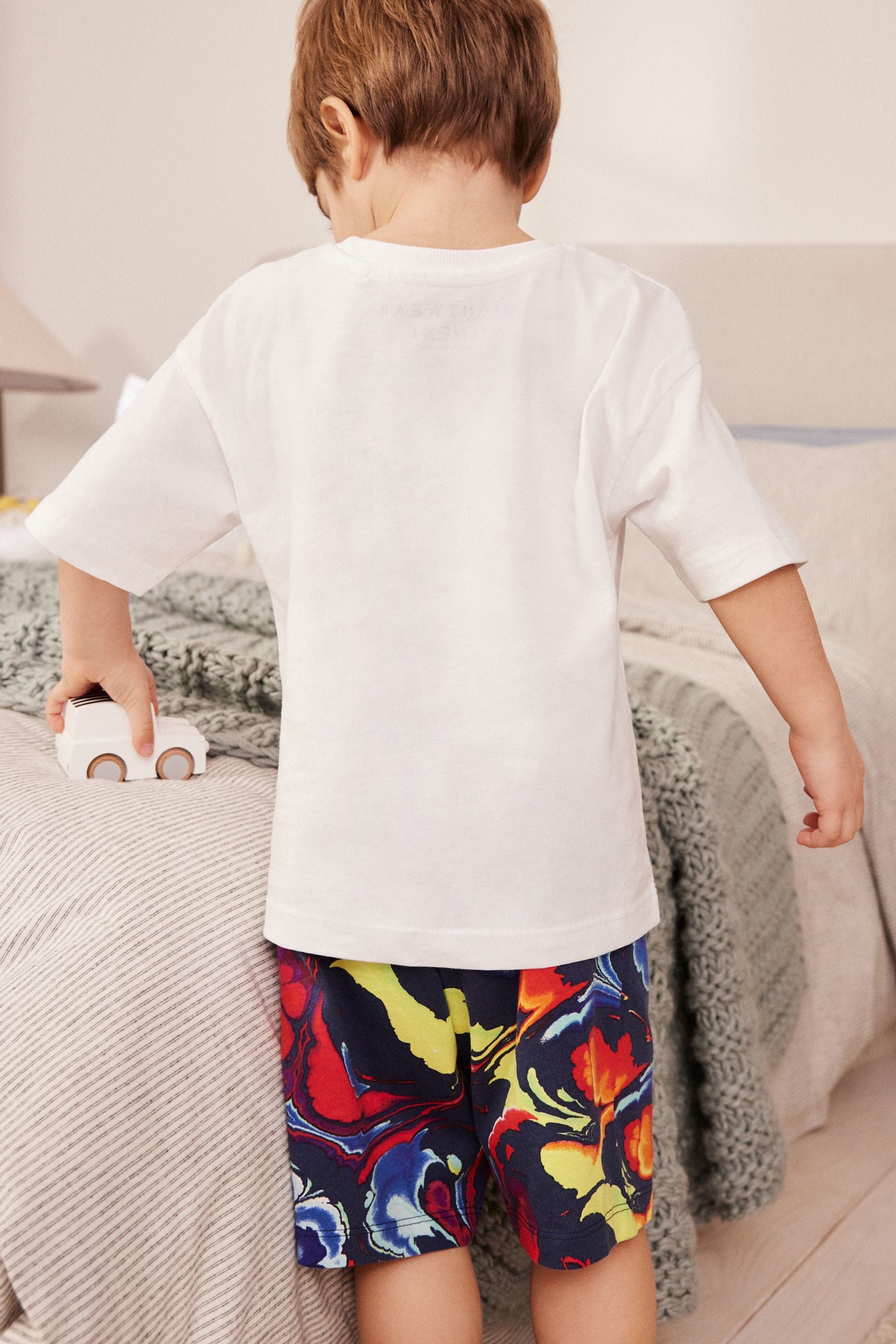 Multi Bright Dinosaur Single Short Pyjamas (9mths-8yrs)