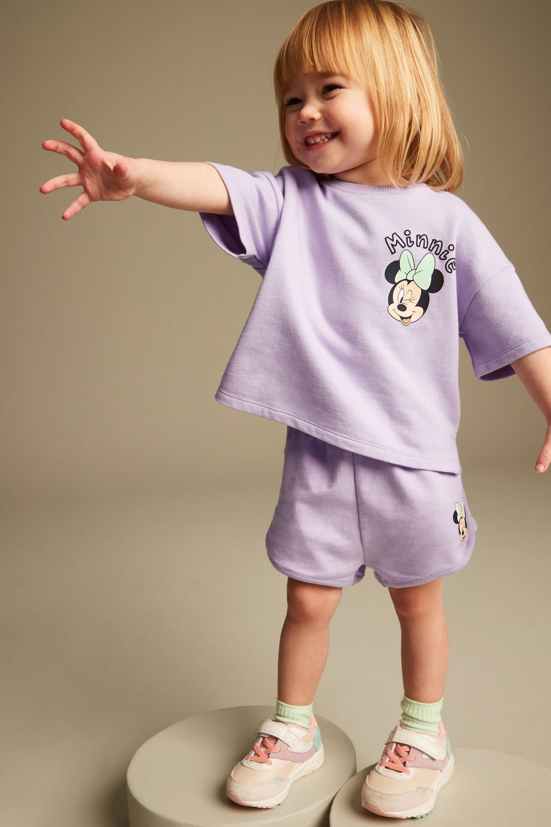 Purple Disney 100% Cotton Shorts Set (3mths-7yrs)