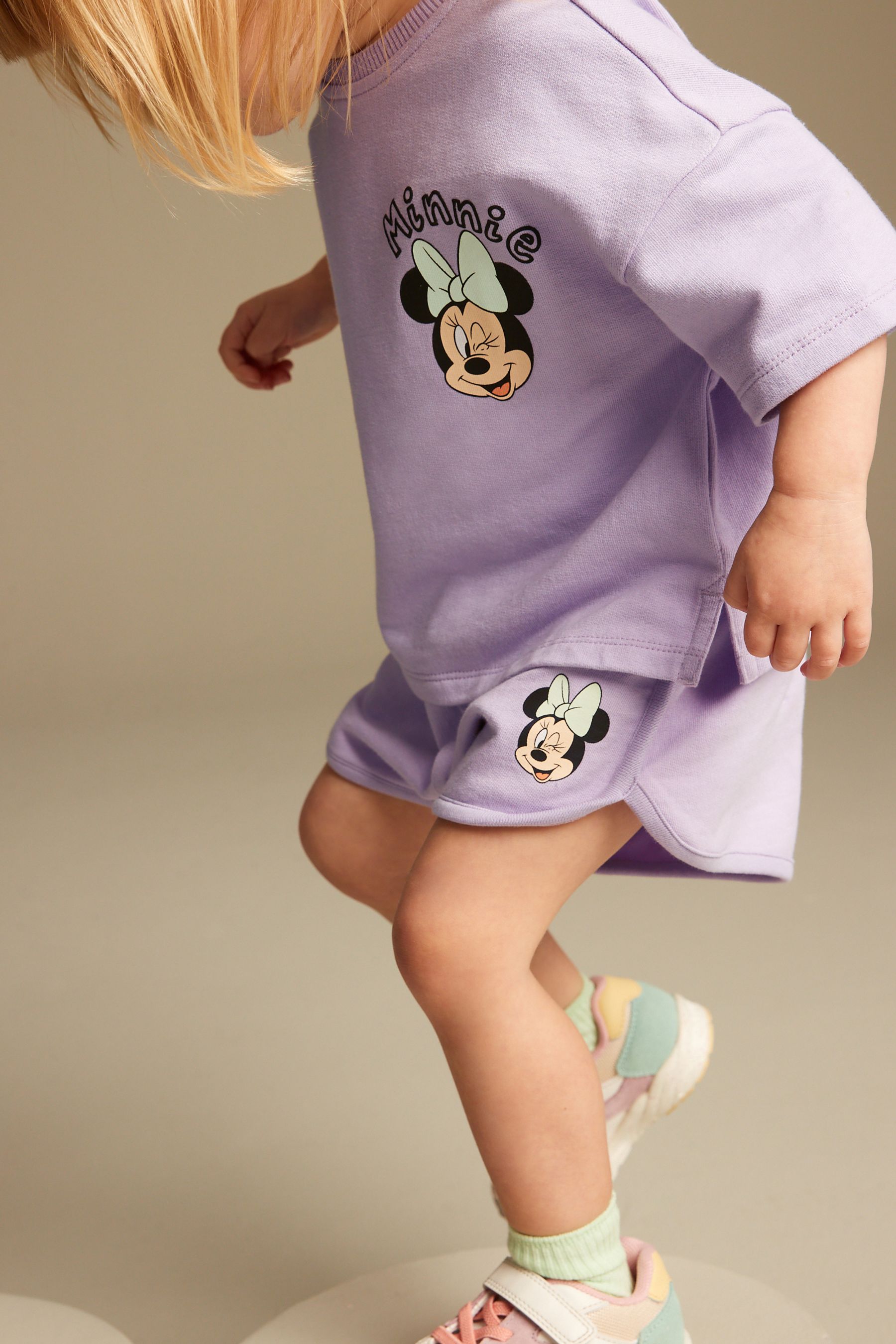 Purple Disney 100% Cotton Shorts Set (3mths-7yrs)