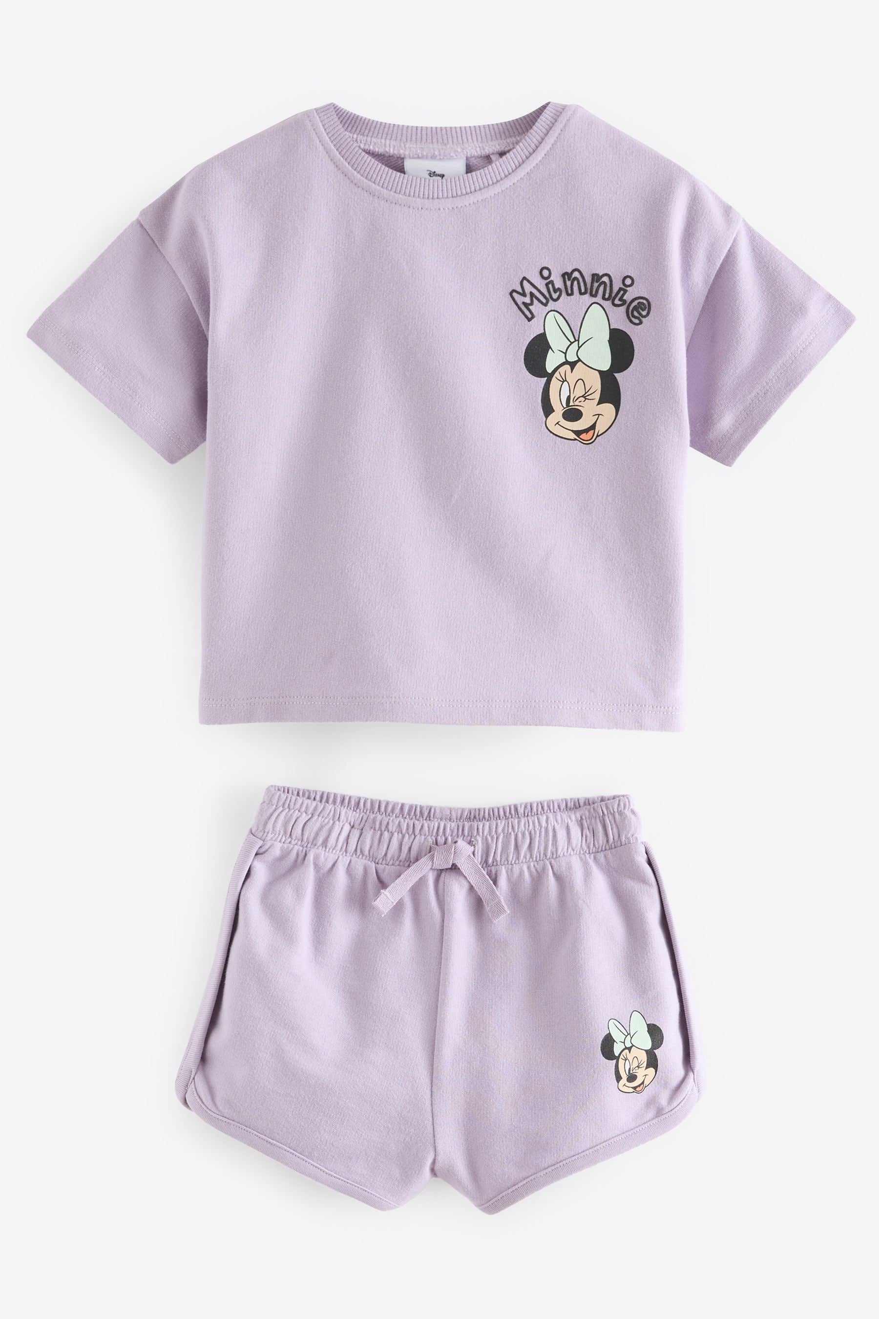 Purple Disney 100% Cotton Shorts Set (3mths-7yrs)