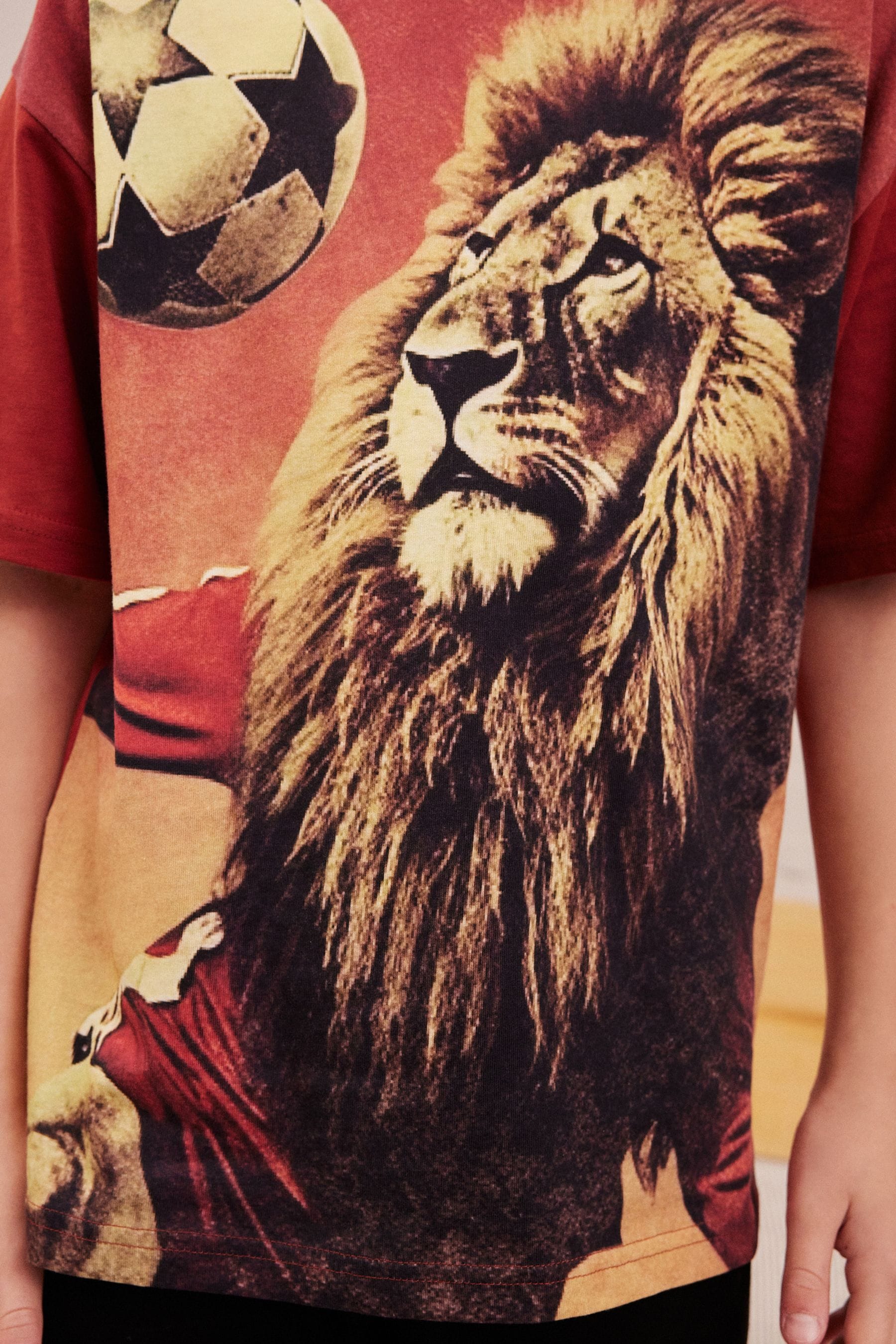 Red England Football Lion Single Short Pyjamas (3-16yrs)