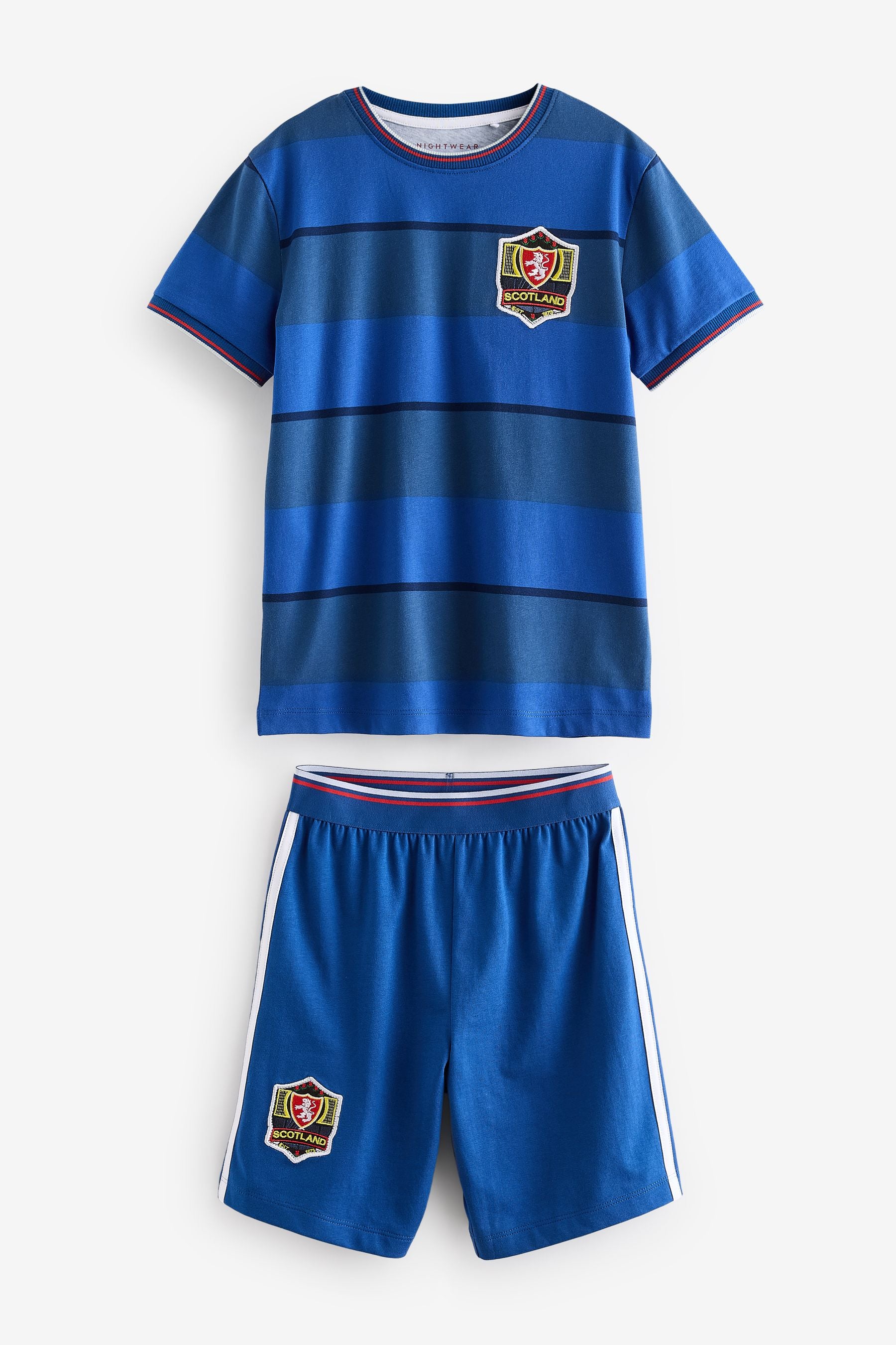 Navy Scotland Football Short Pyjamas Set (4-14yrs)