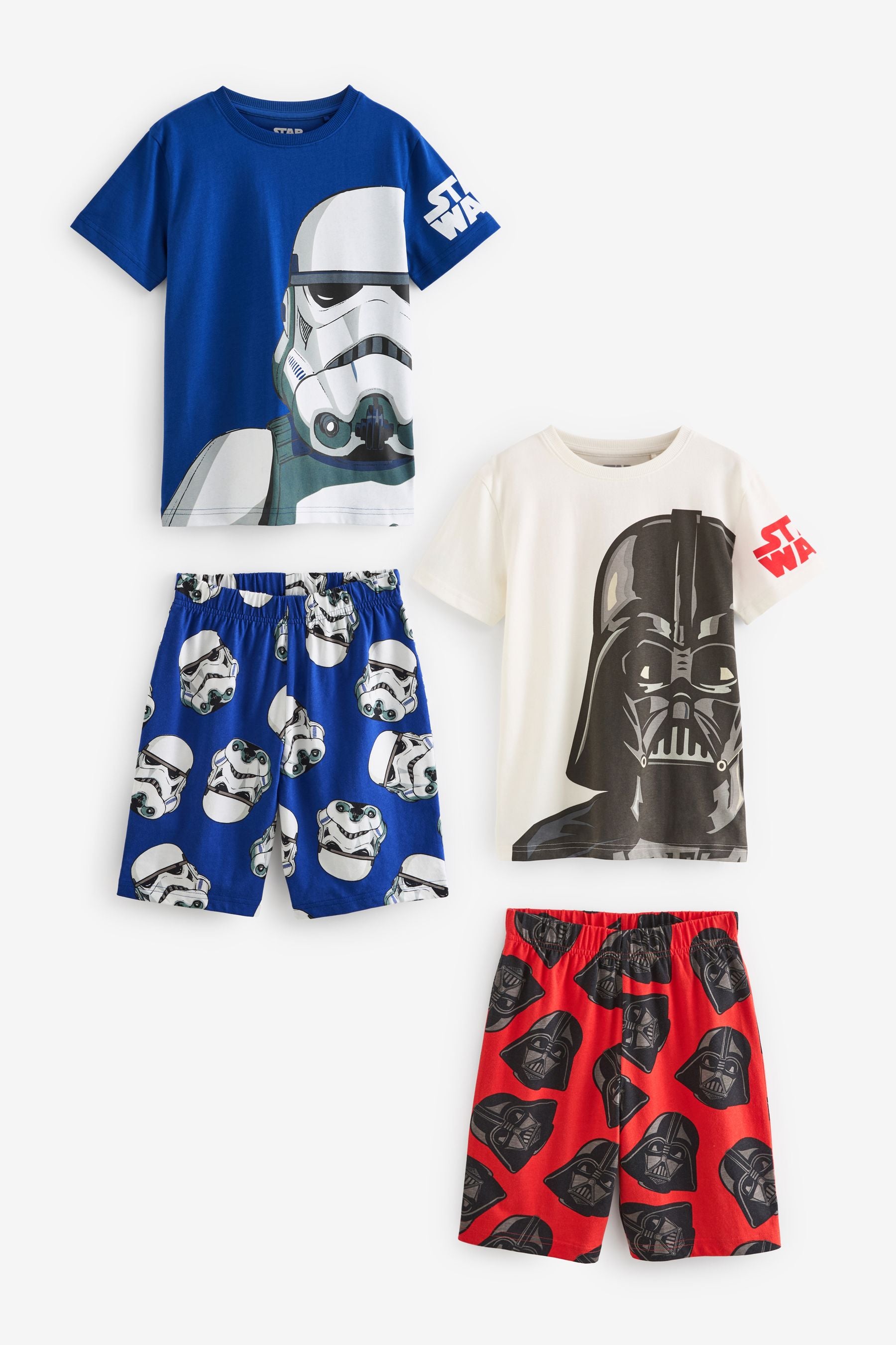 Black/White/Red Star Wars 2 Pack Short Pyjamas (3-14yrs)