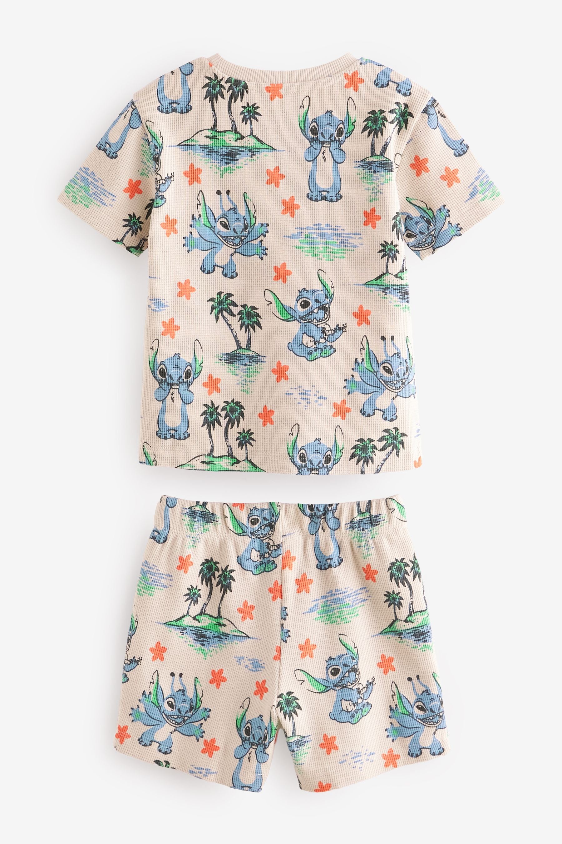 Neutral Lilo & Stitch Single Short Textured Pyjamas (9mths-8yrs)