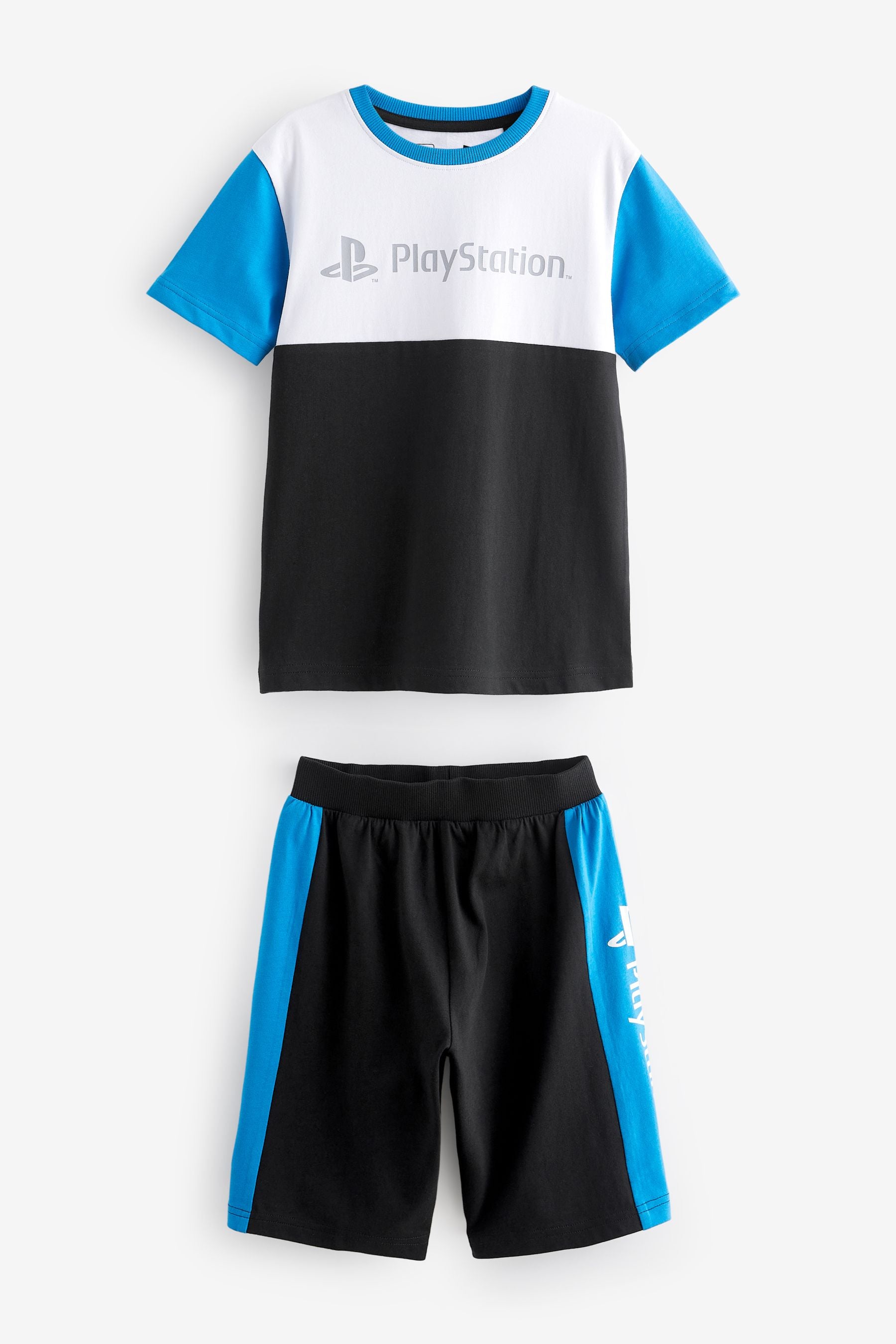 Blue/Black Playstation Short Pyjamas 2 Pack (3-16yrs)