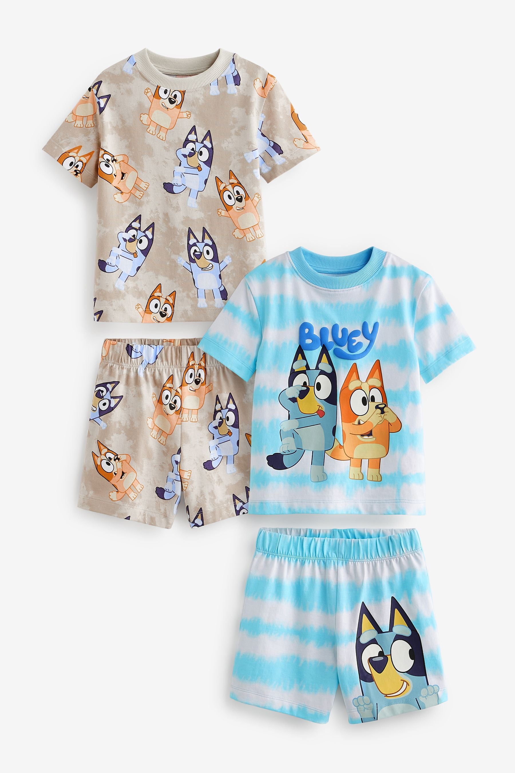 Blue/Stone Bluey Short Pyjamas 2 Pack (9mths-8yrs)