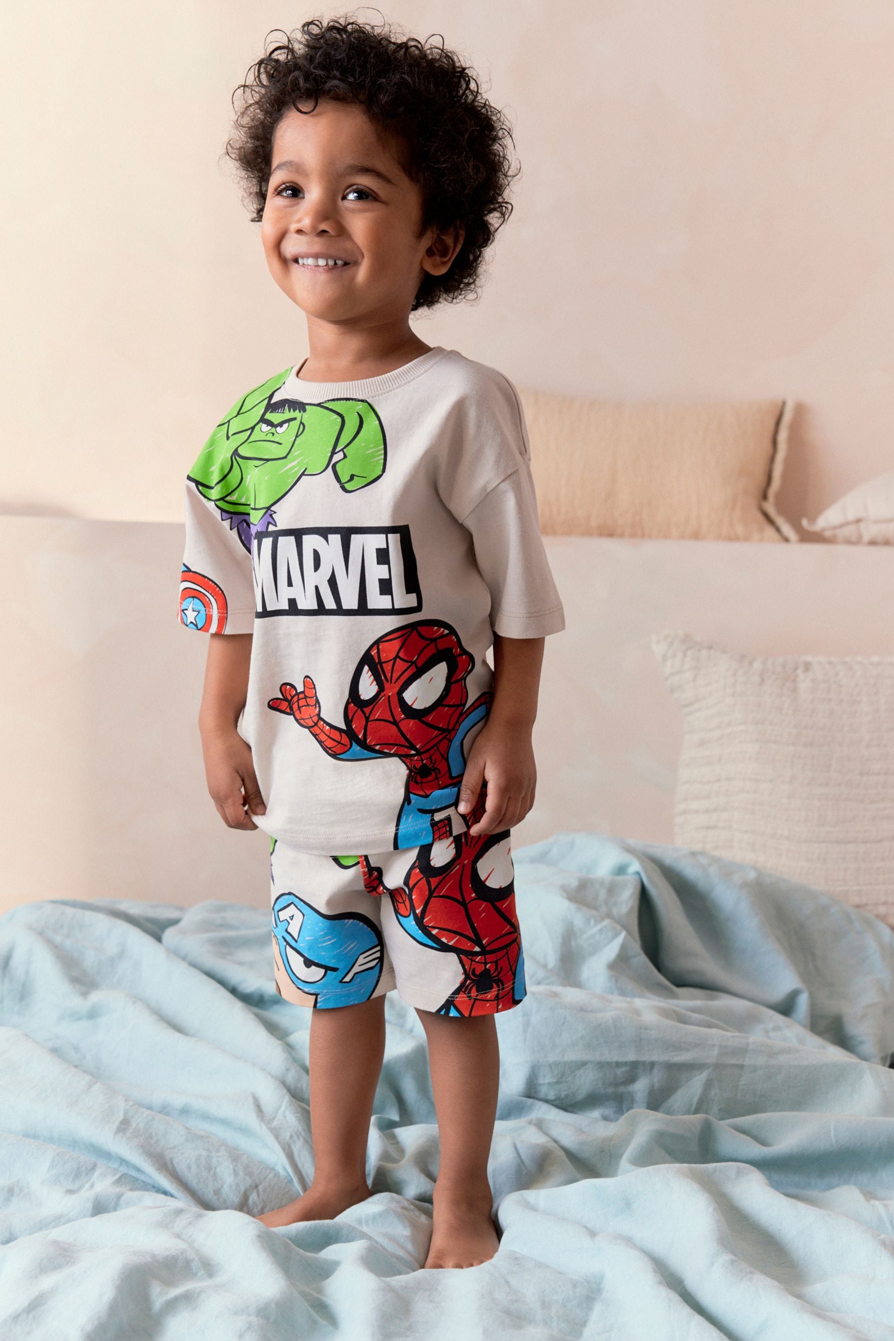 Marvel Neutral Short Pyjamas 2 Pack (12mths-12yrs)