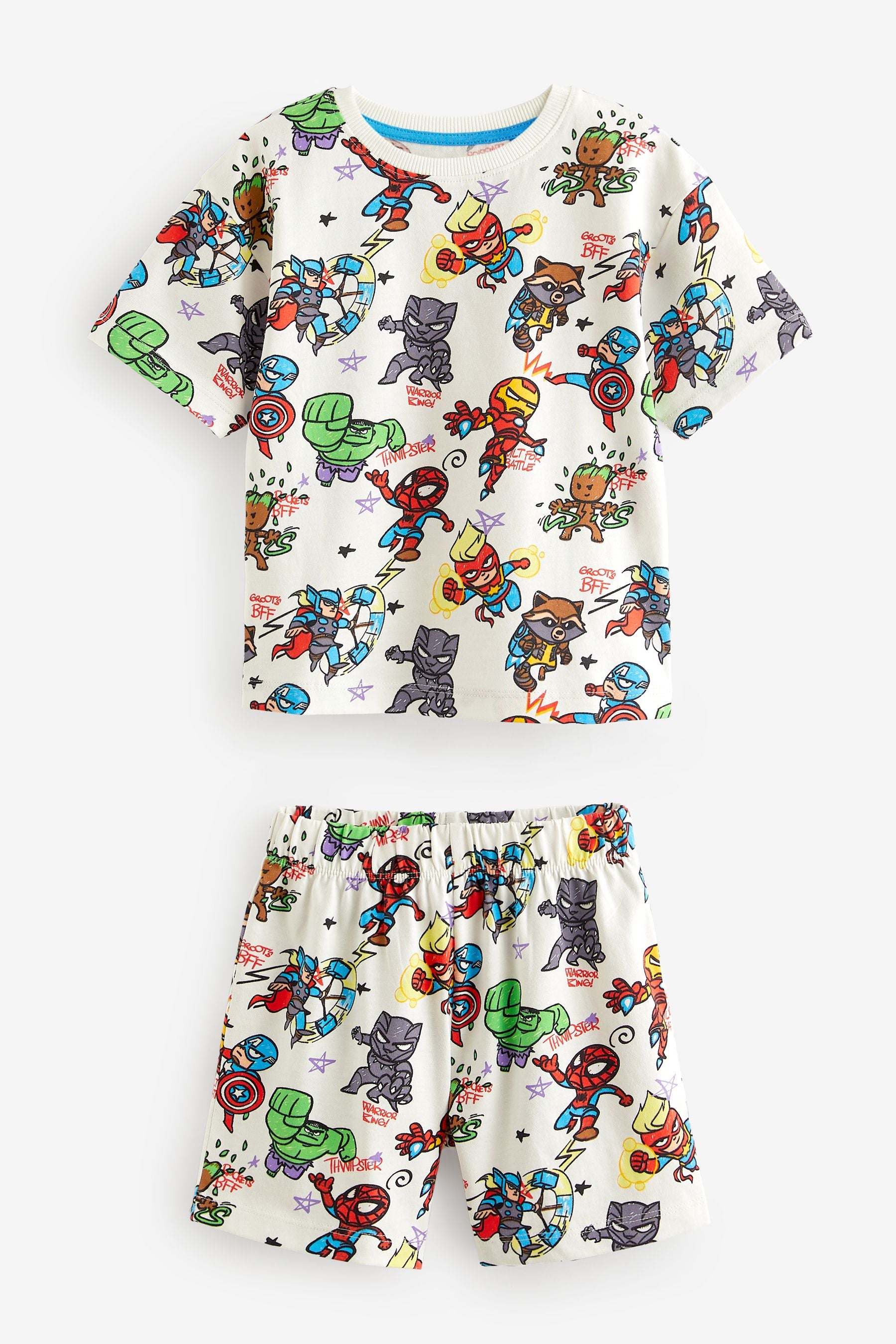 Marvel Neutral Short Pyjamas 2 Pack (12mths-12yrs)