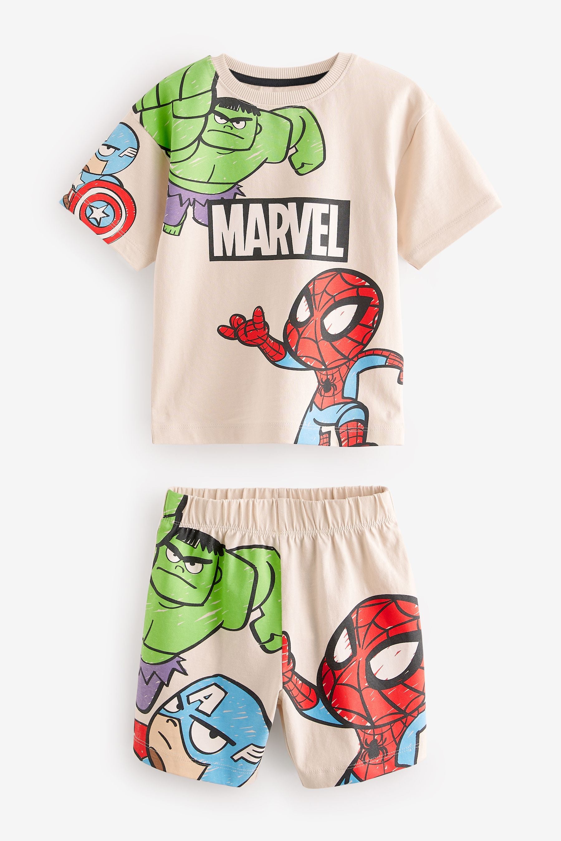 Marvel Neutral Short Pyjamas 2 Pack (12mths-12yrs)