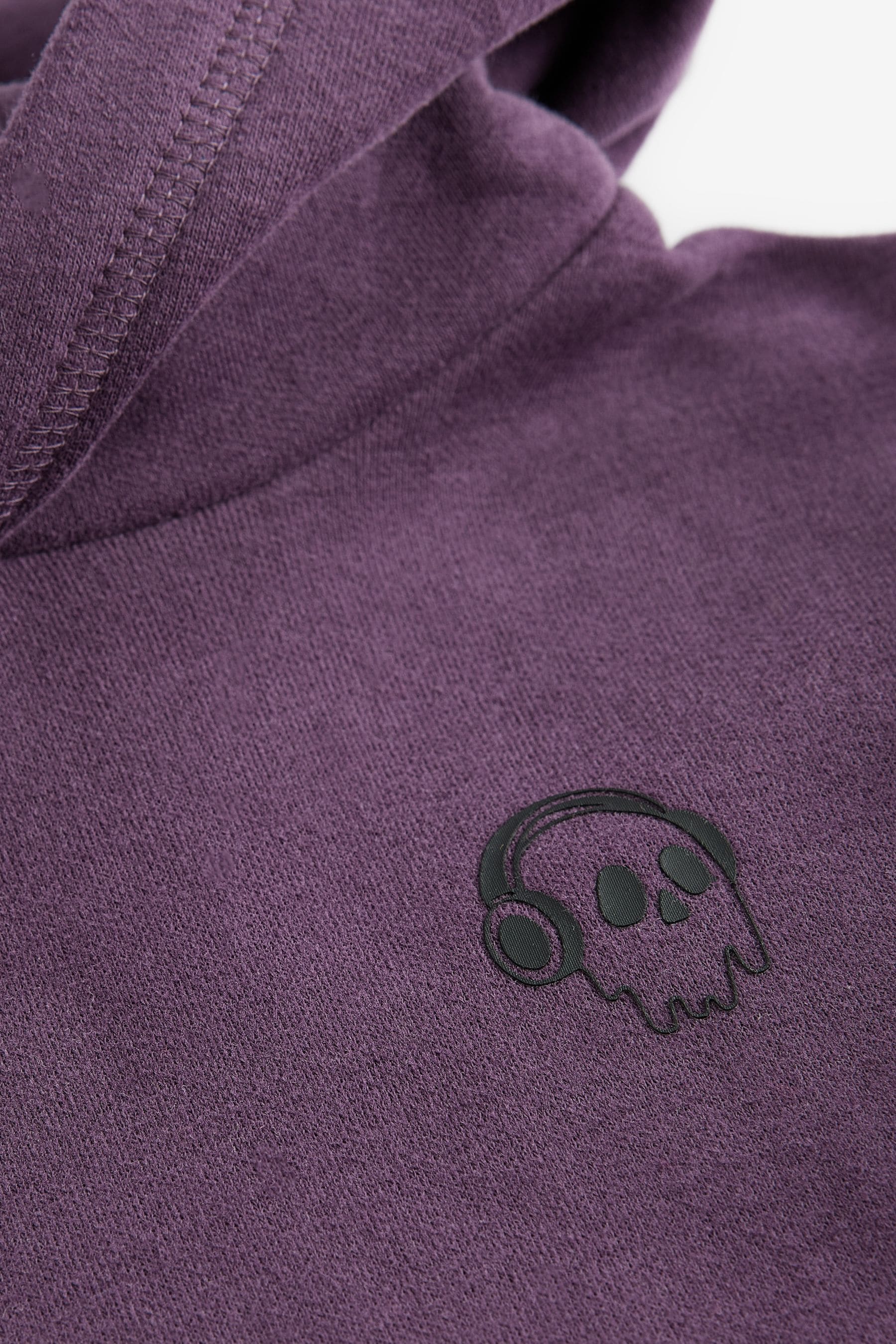 Purple Plain Jersey Hoodie (3-16yrs)