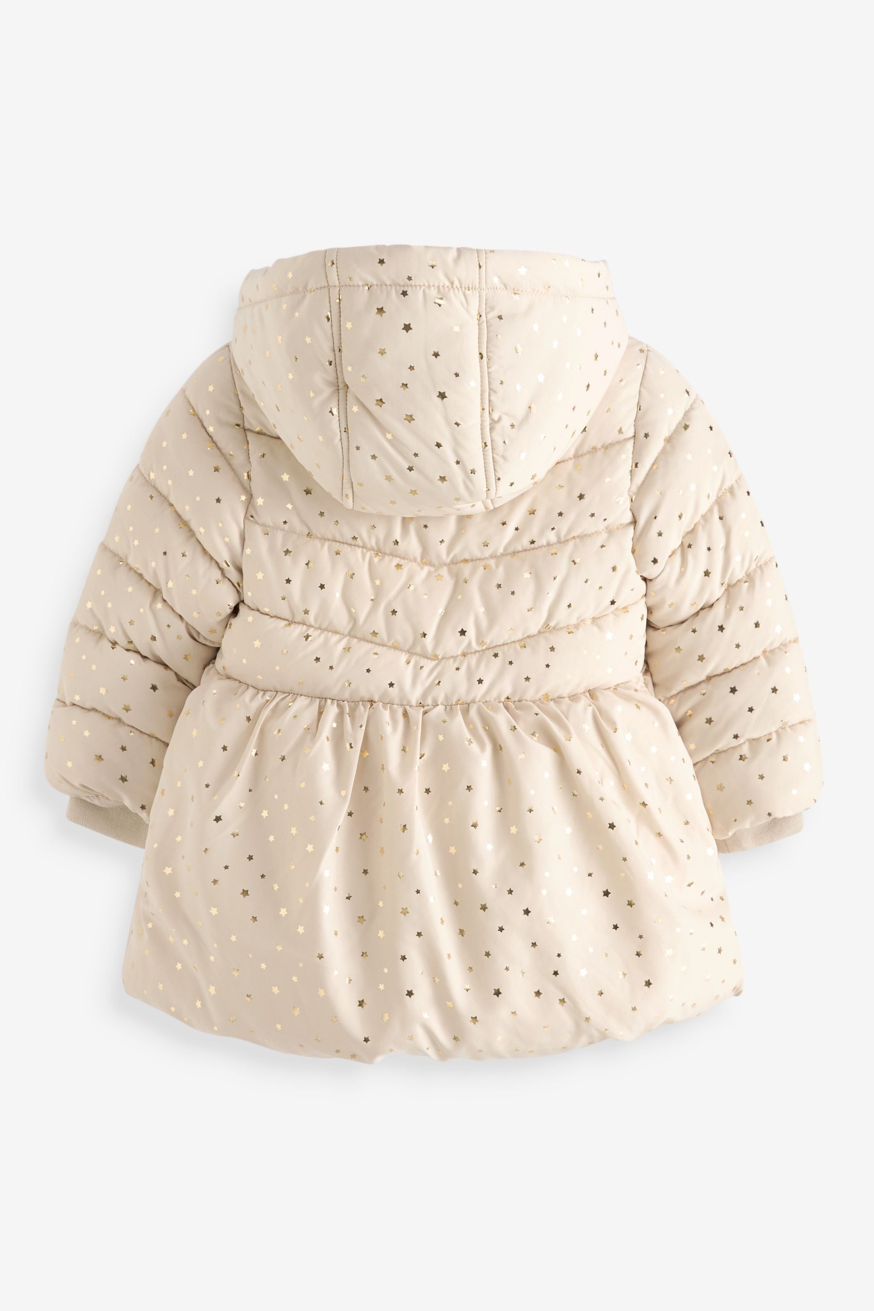 Cream Shower Resistant Foil Skirted Coat (3mths-7yrs)