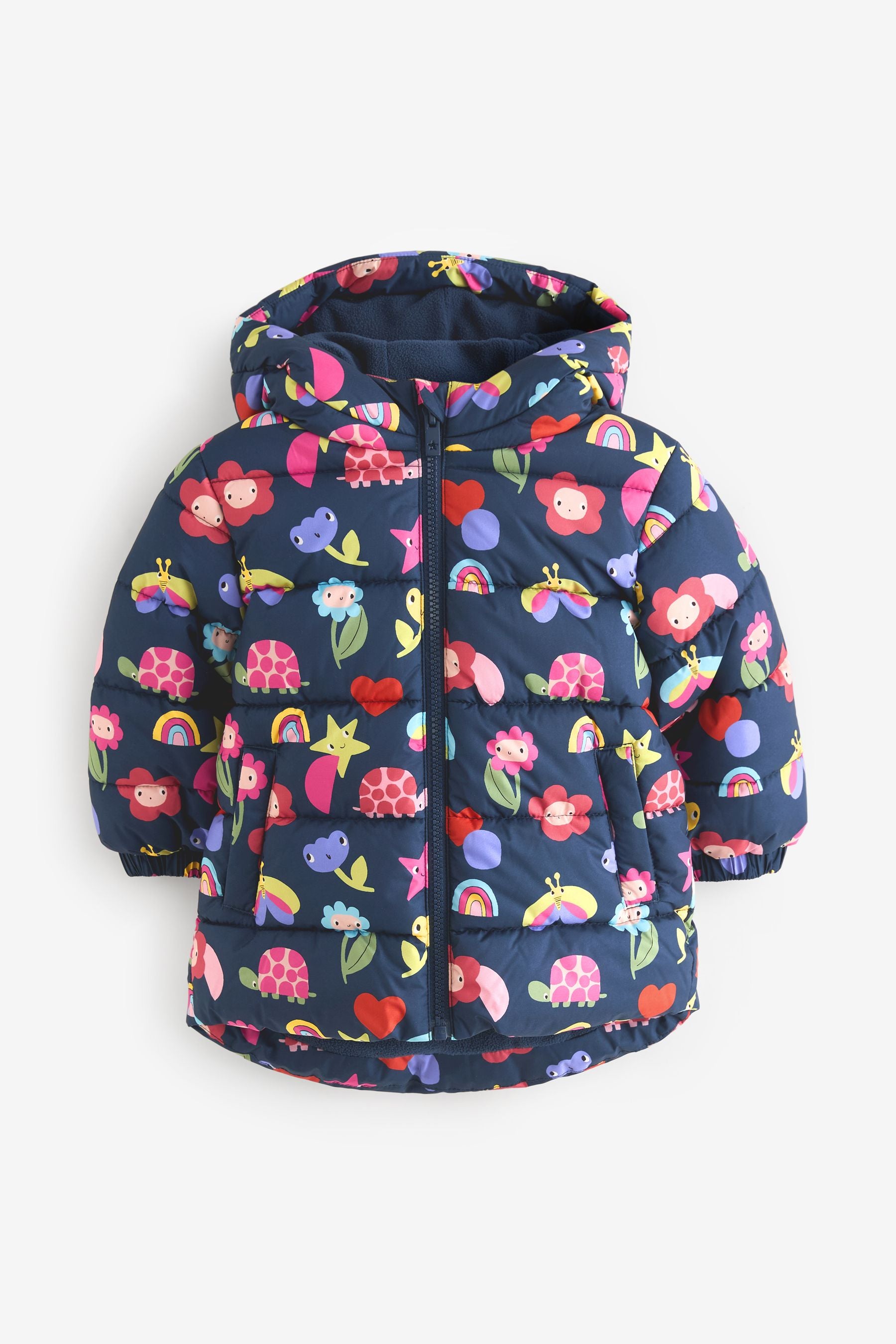 Multi Navy Shower Resistant Padded Coat (3mths-7yrs)