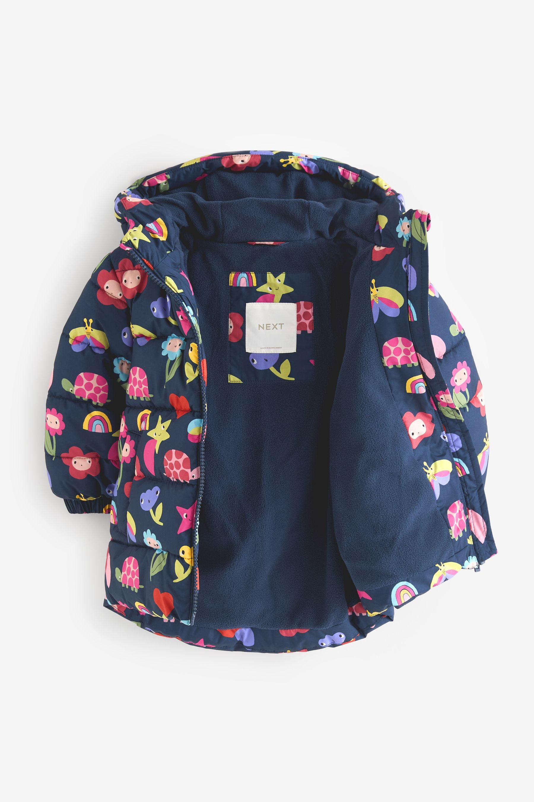 Multi Navy Shower Resistant Padded Coat (3mths-7yrs)