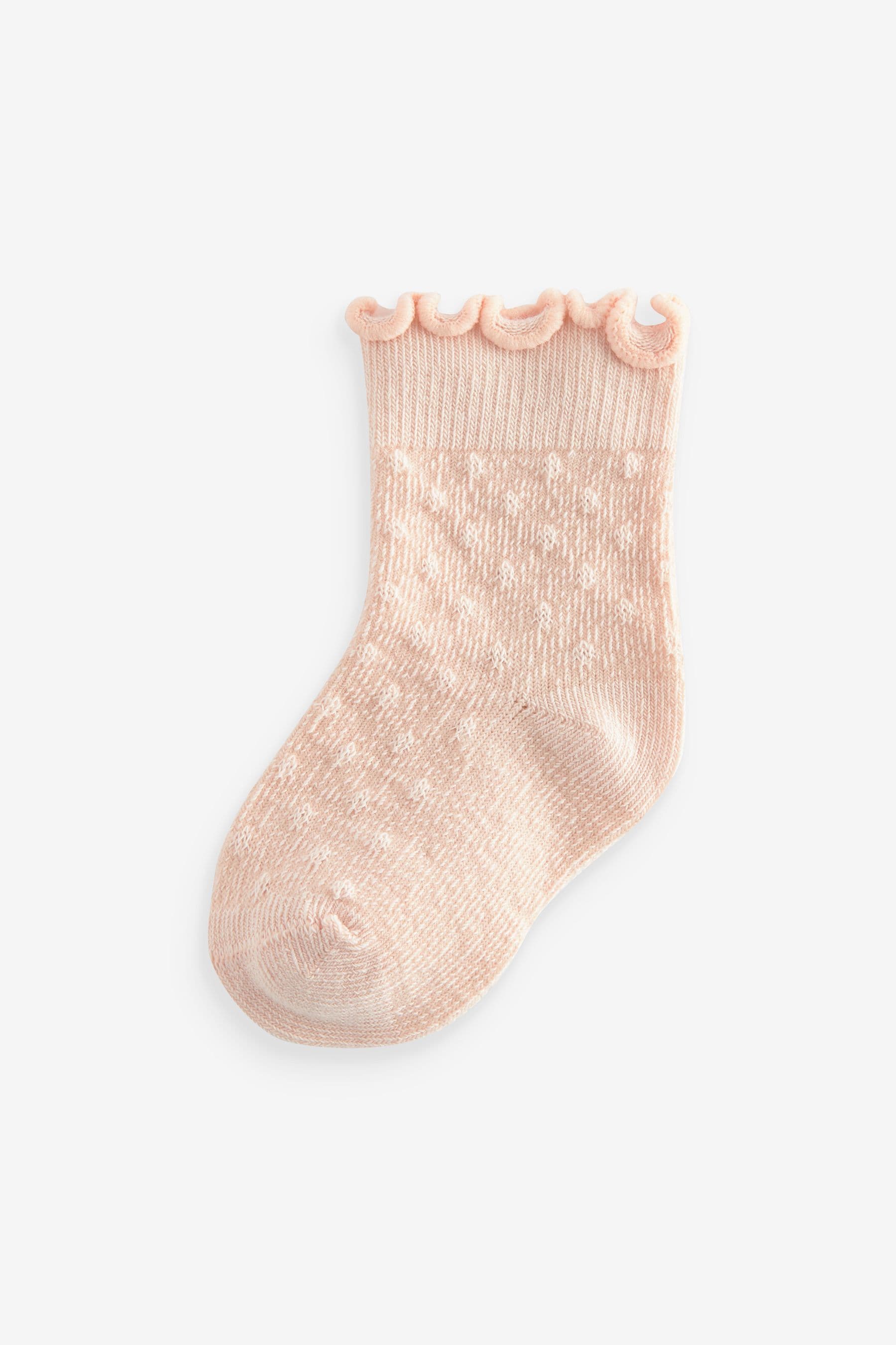 Neutral Baby Frill Top Socks 7 Pack (0mths-2yrs)