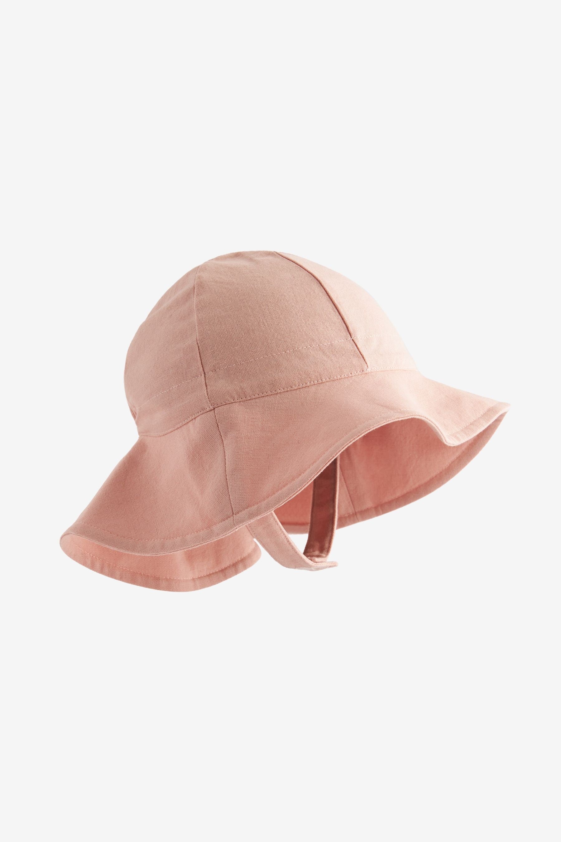 Pink Wide Brim Baby Hat (0mths-2yrs)