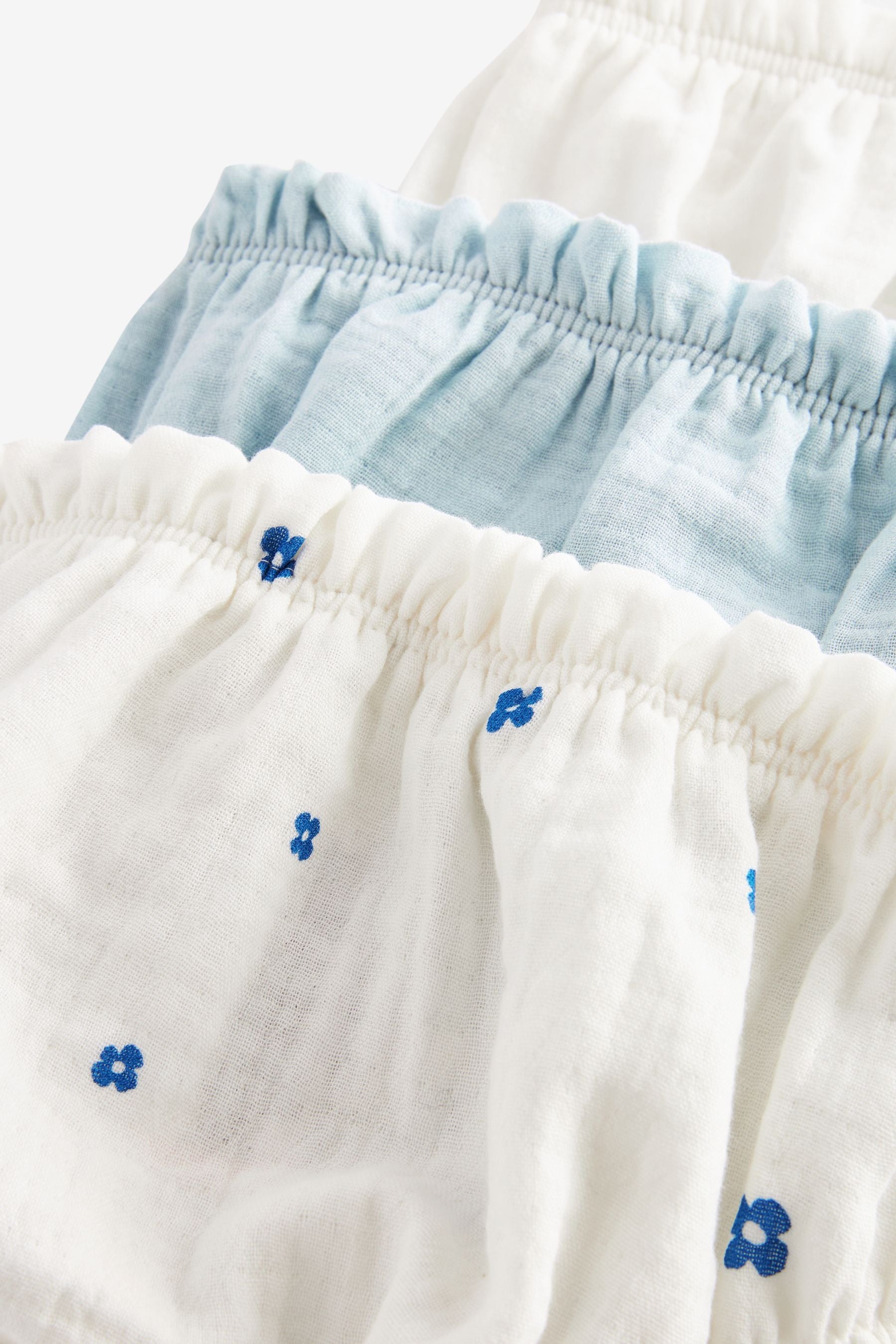 Blue/White Baby Knickers 3 Pack (0mths-2yrs)