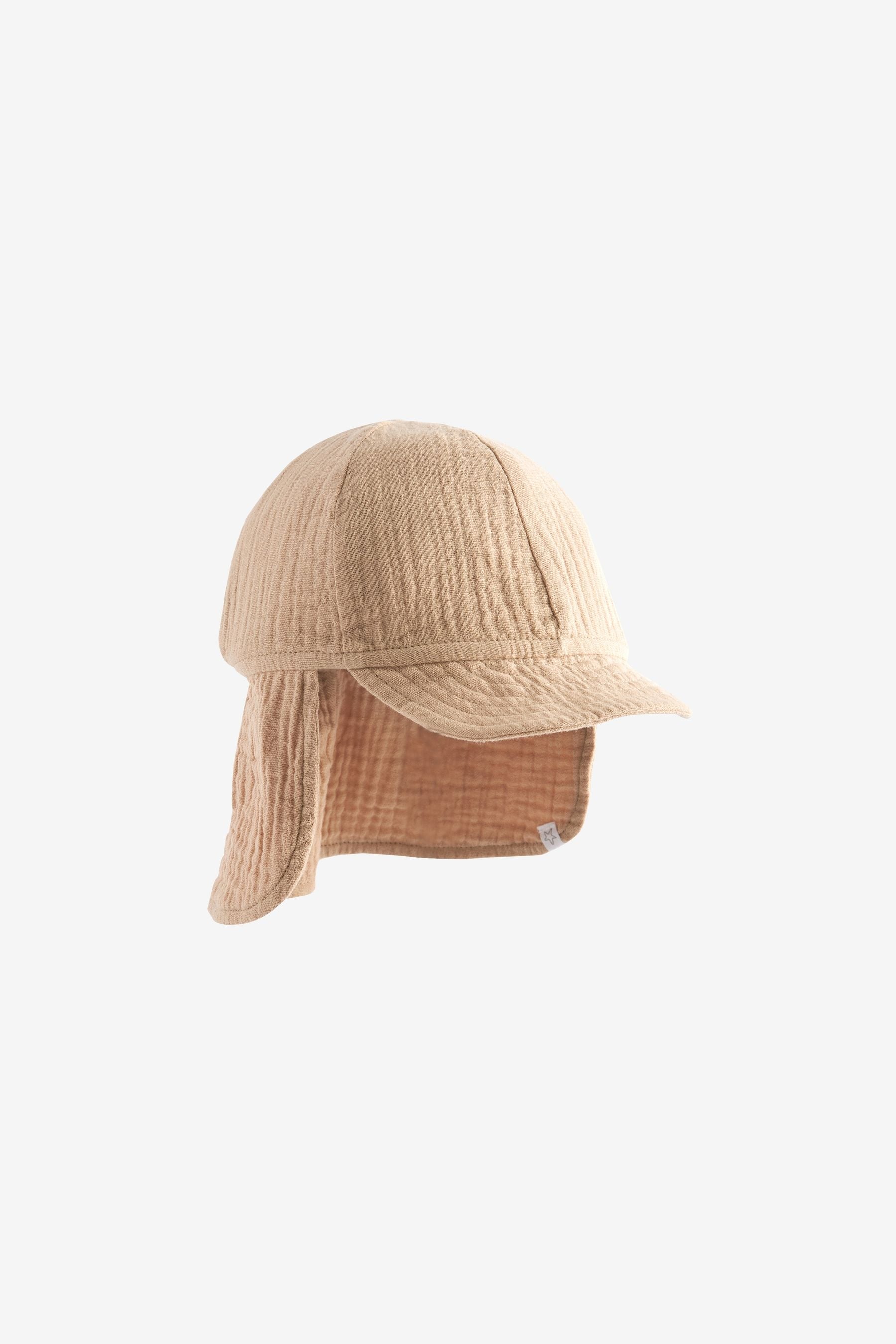 Tan Brown Crinkle Baby Legionaire Hat