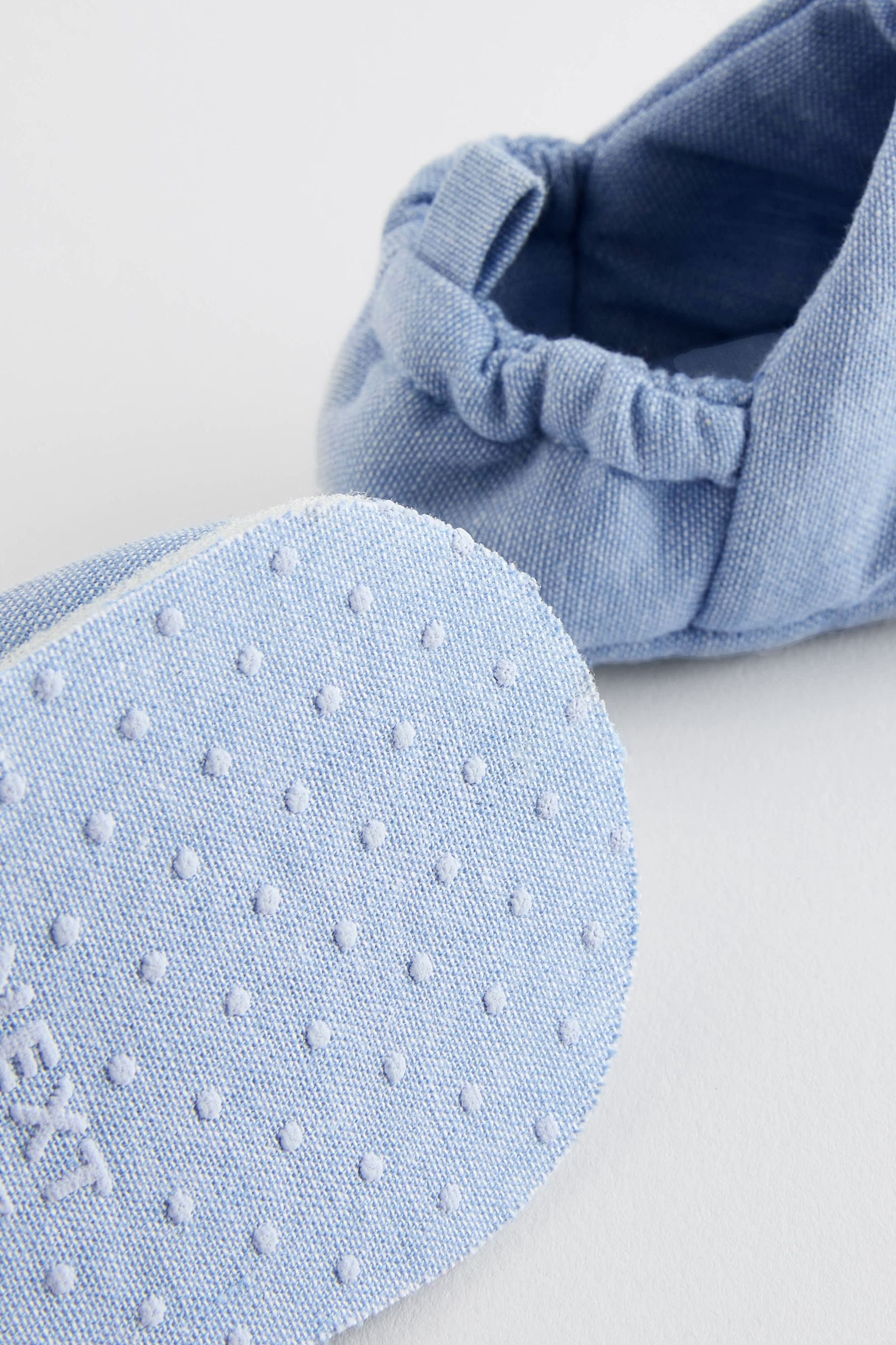 Denim Blue Character Slip-On Baby Shoes (0-24mths)