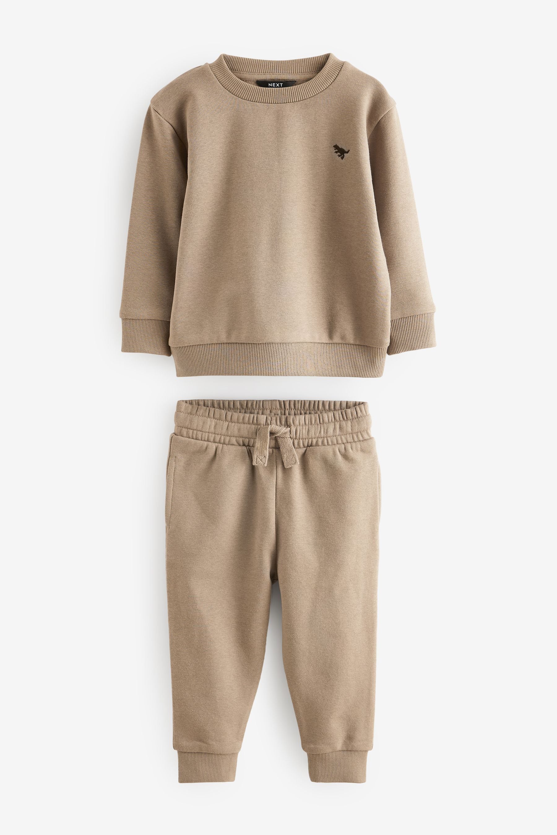 Stone/Cream 2 Pack Sweatshirt and Jogger Set (3mths-7yrs)