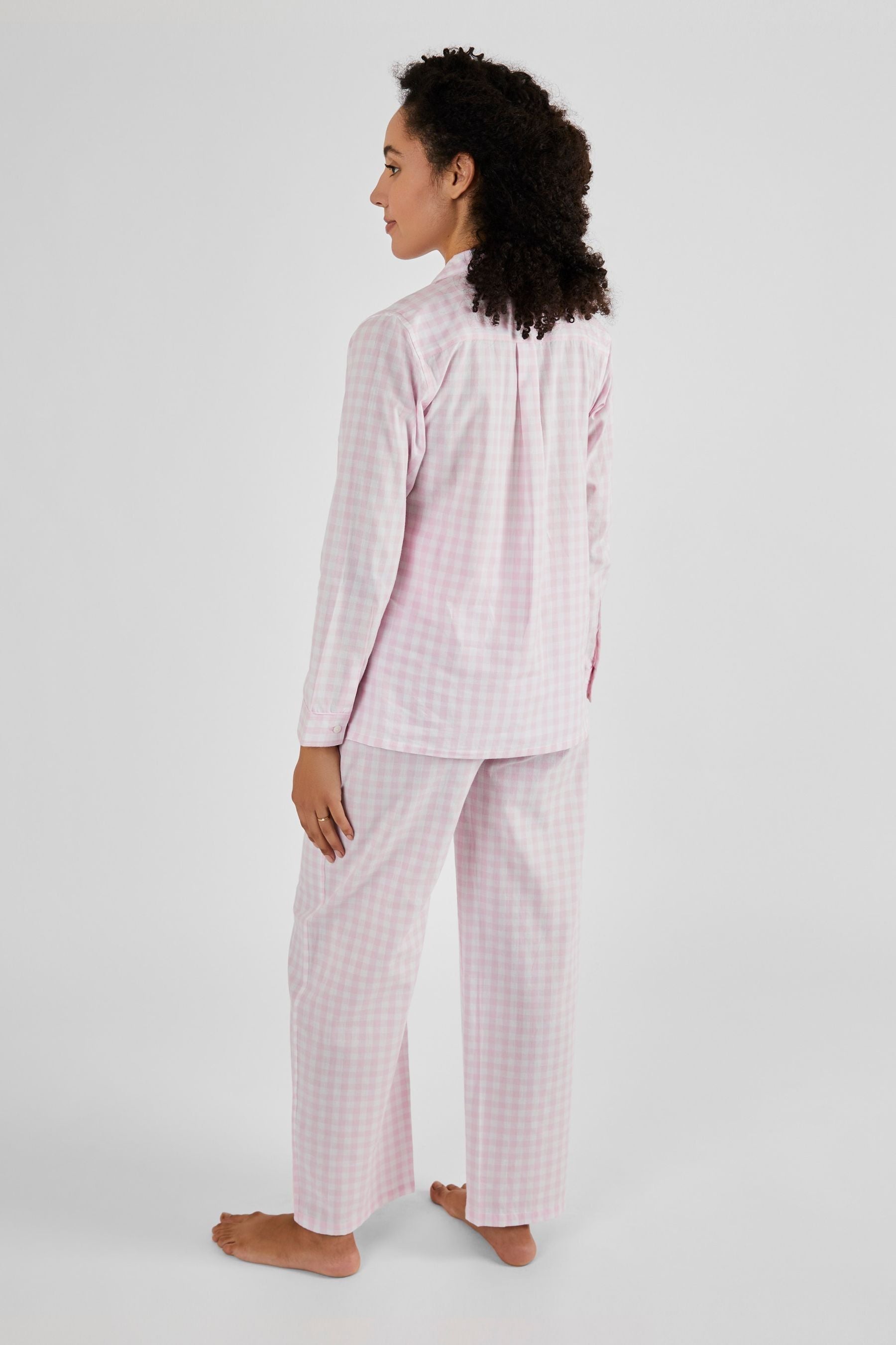 Pink JoJo Maman Bébé Gingham Maternity Pyjamas Set