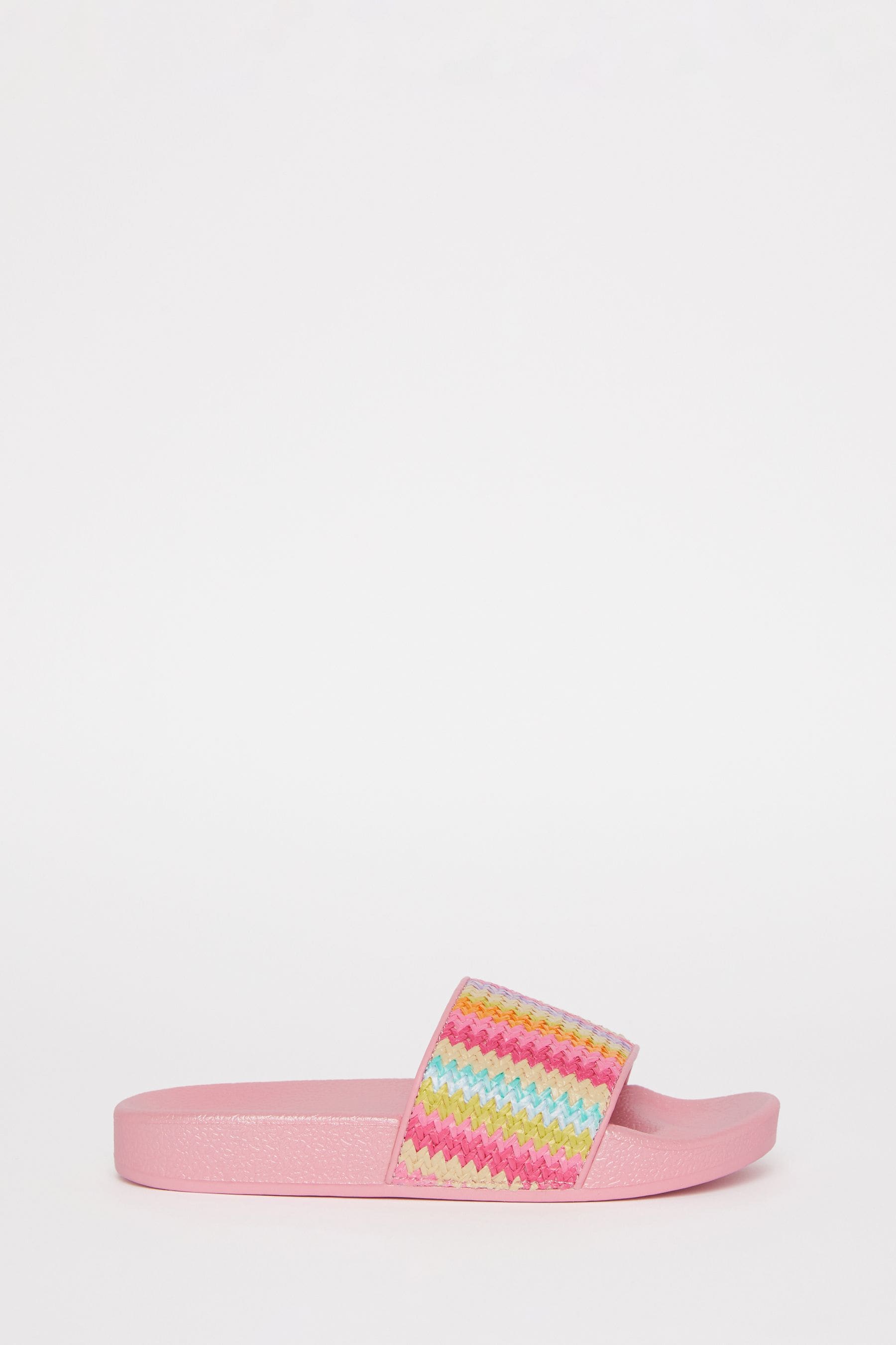 Rainbow Nude Pink Lipsy Slip On Pool Sliders