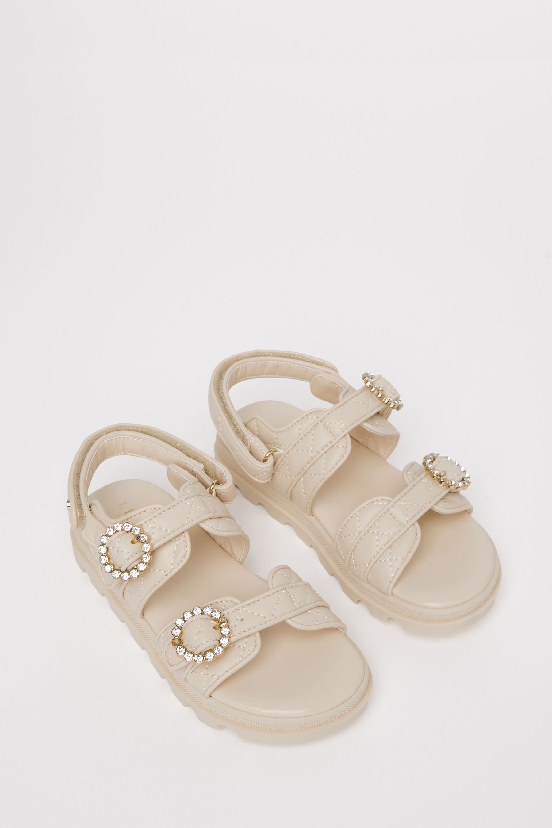 Cream Lipsy Quilted Chunky Flatform Occasion Sandal