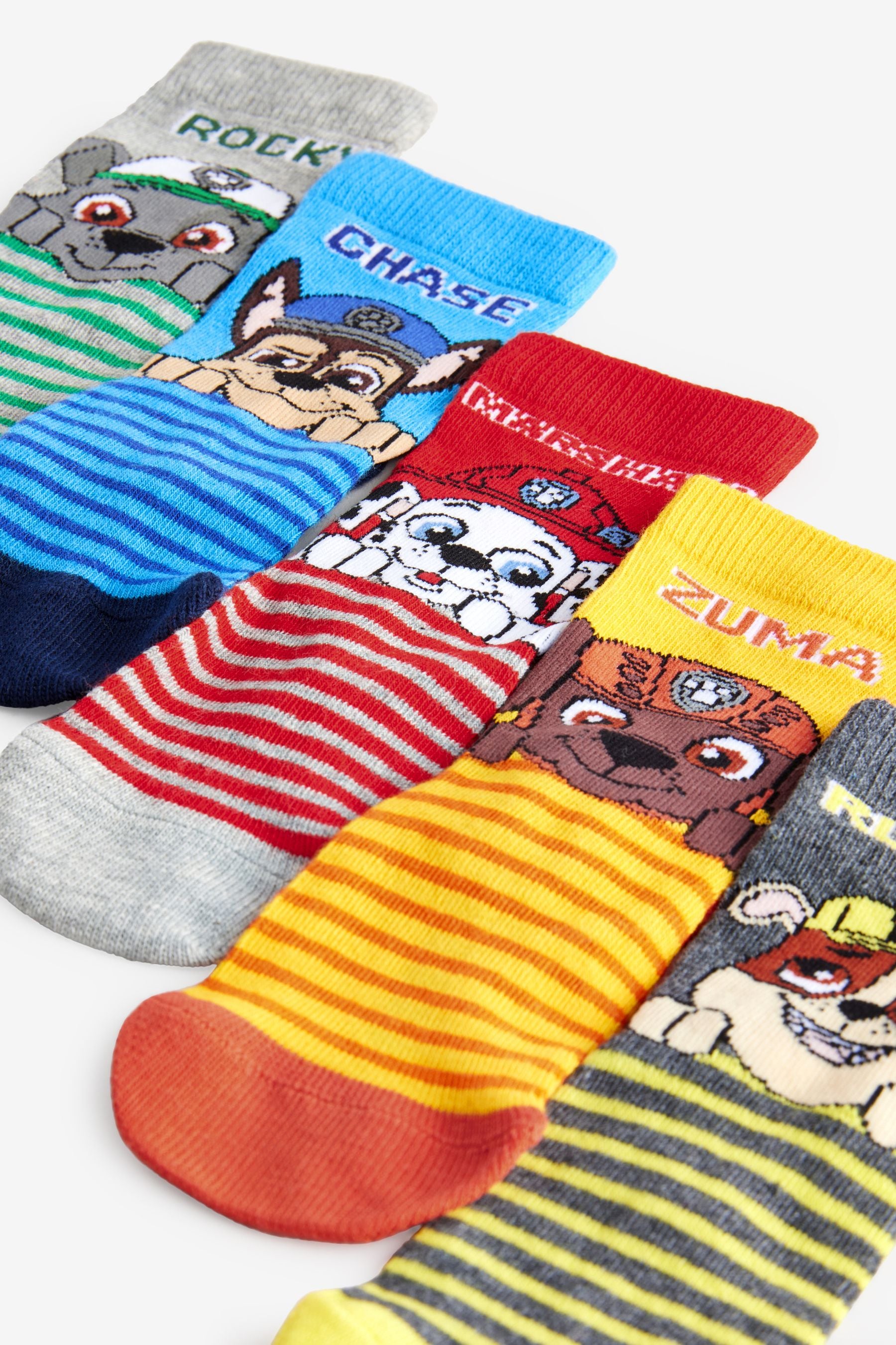 PAW Patrol License Character Cotton Rich Socks 5 Pack