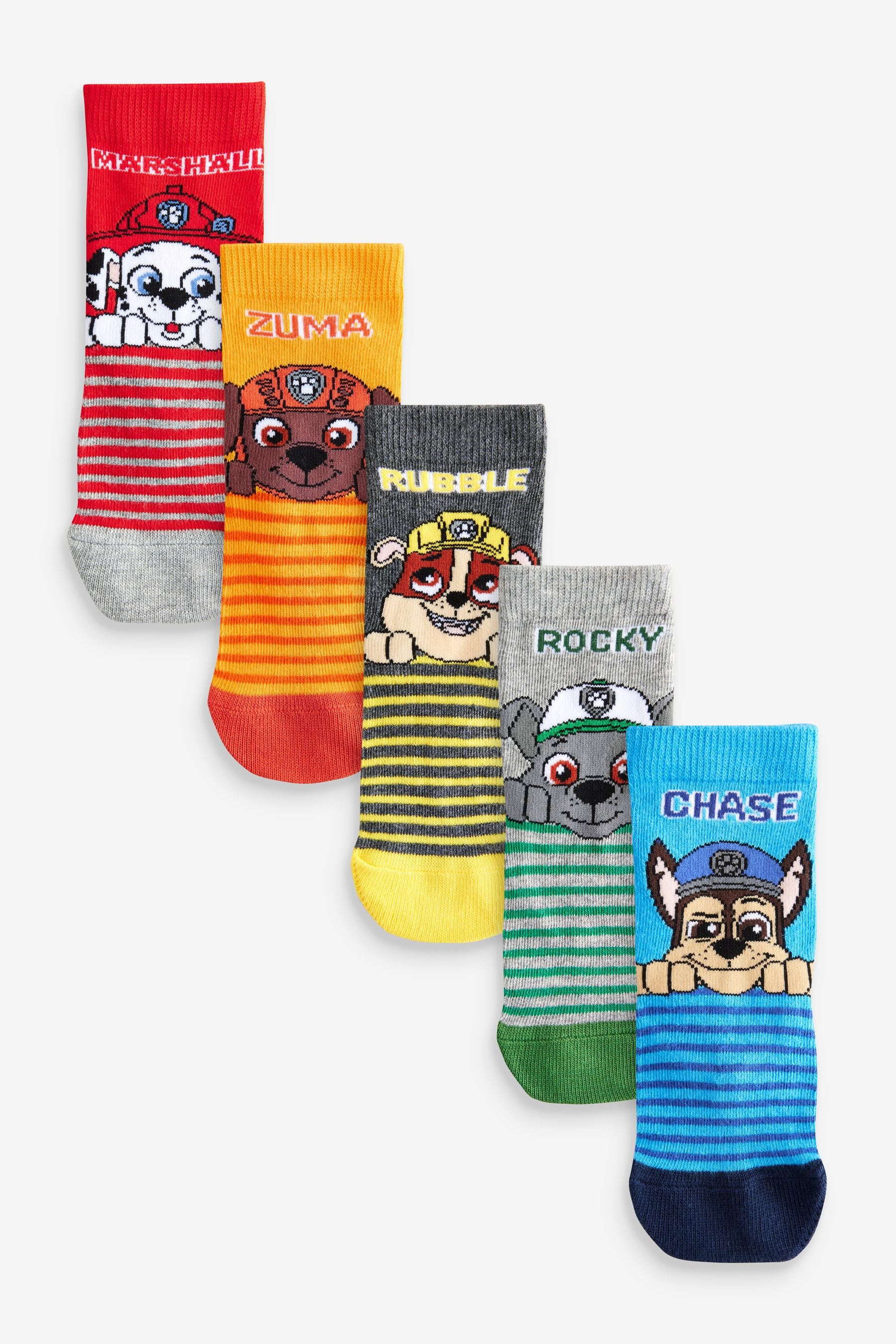 PAW Patrol License Character Cotton Rich Socks 5 Pack